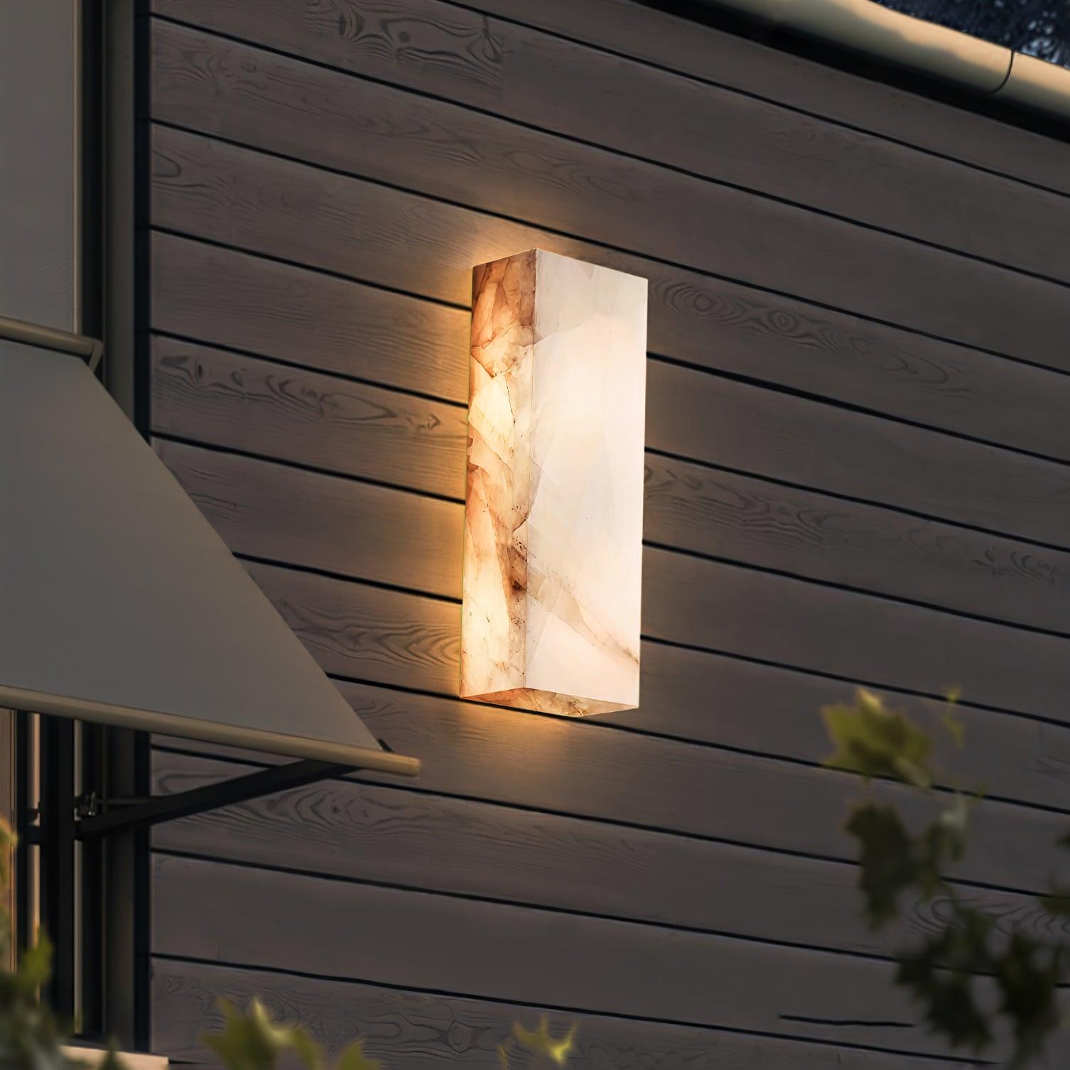 Rechthoekig Albast Wandlamp