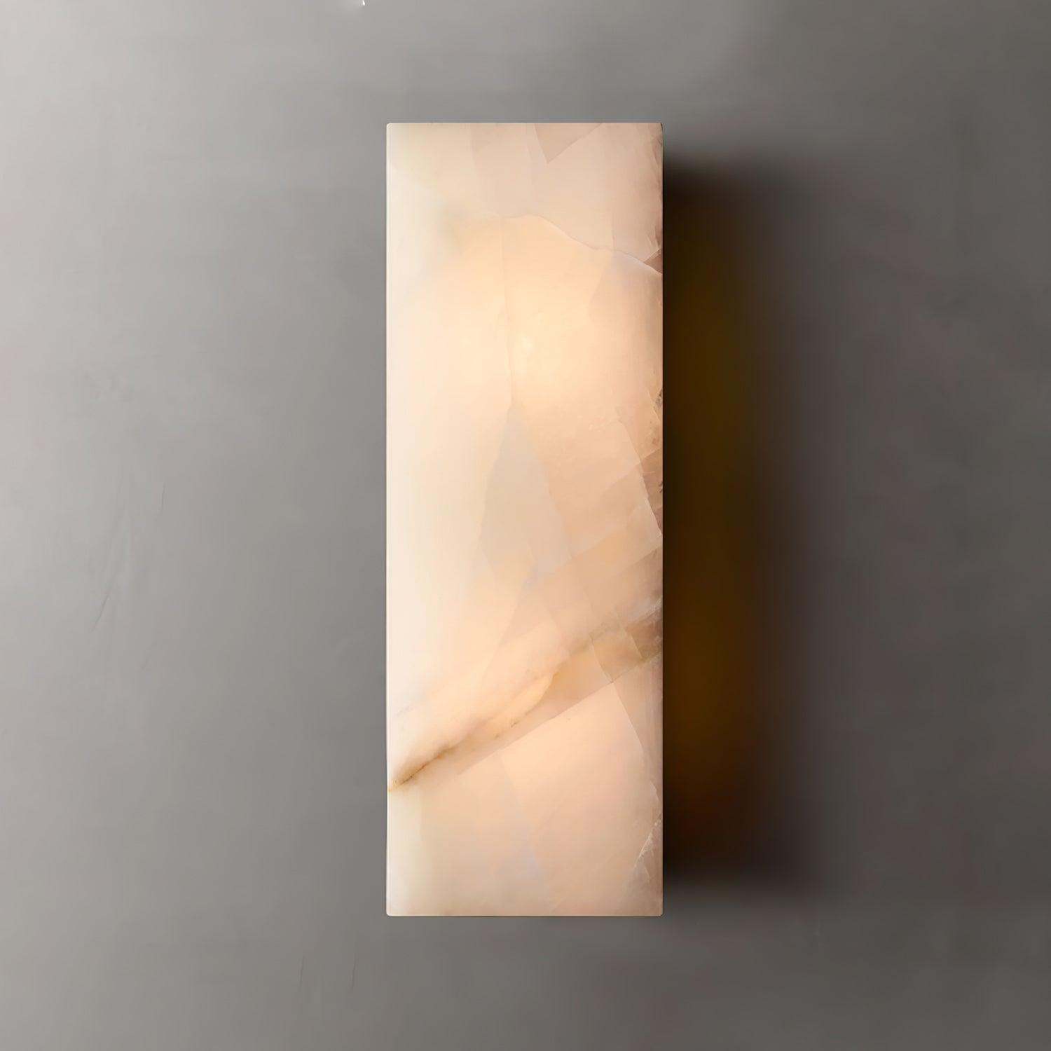 Rechthoekig Albast Wandlamp