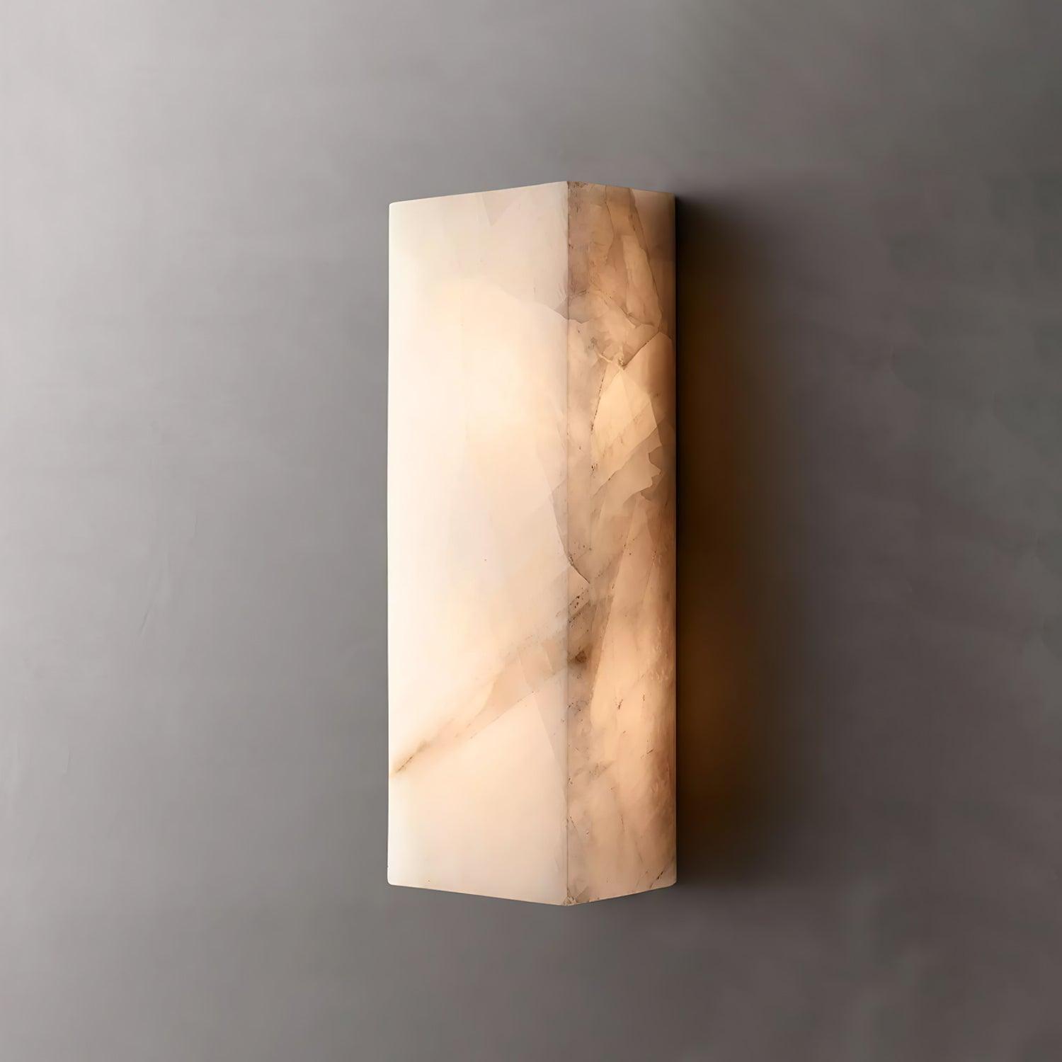 Rechthoekig Albast Wandlamp