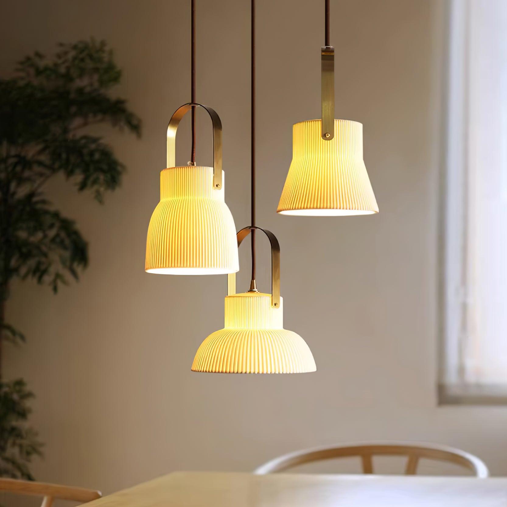 Keramische Ribvorm Hanglamp