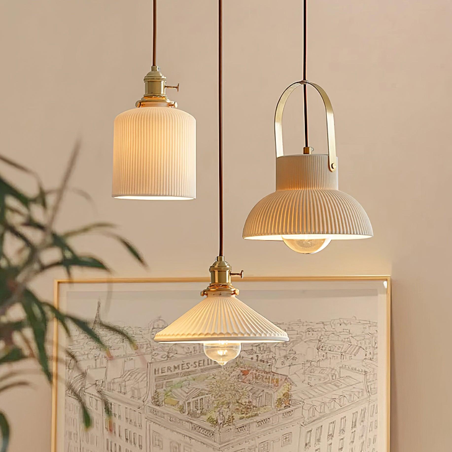 Keramische Ribvorm Hanglamp