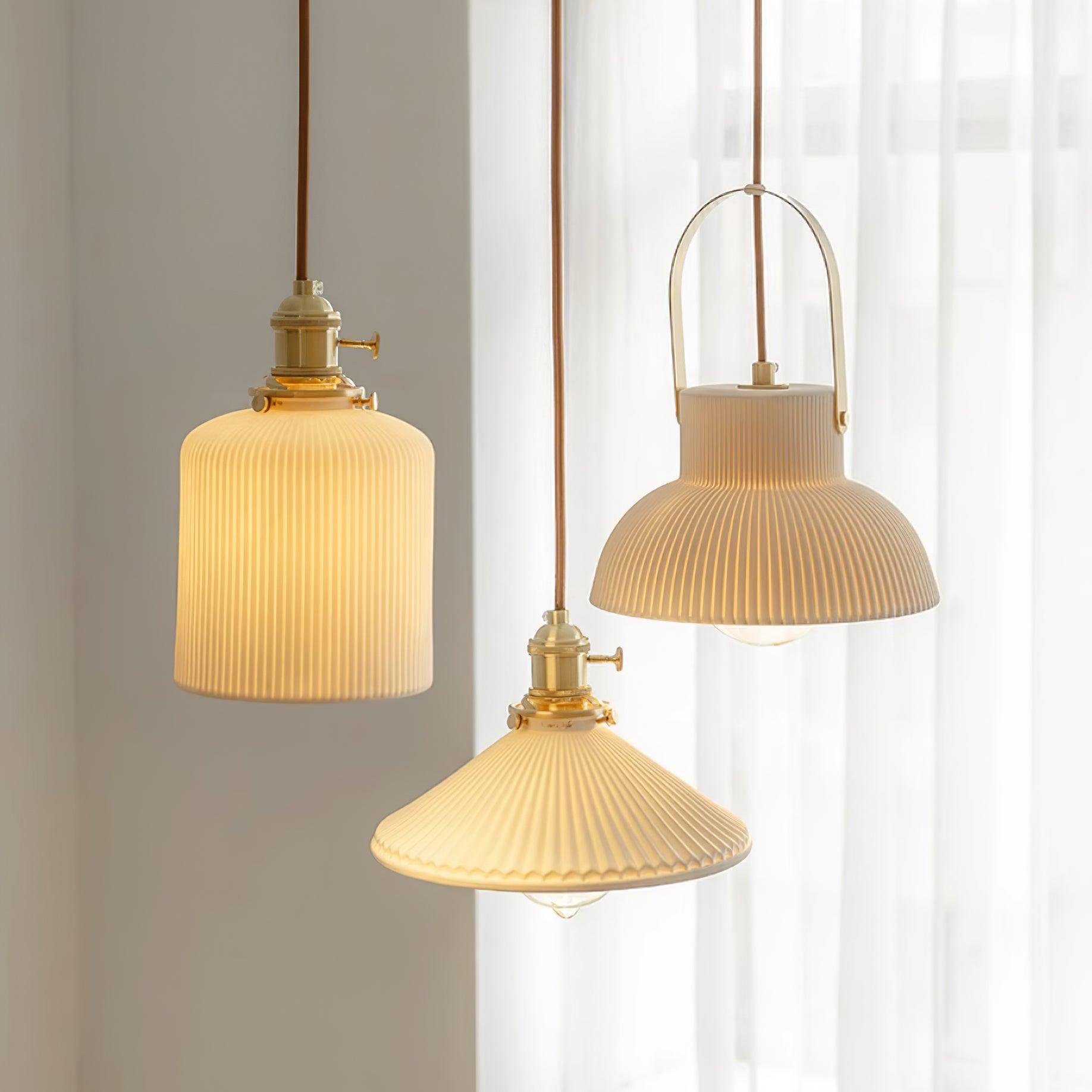 Keramische Ribvorm Hanglamp