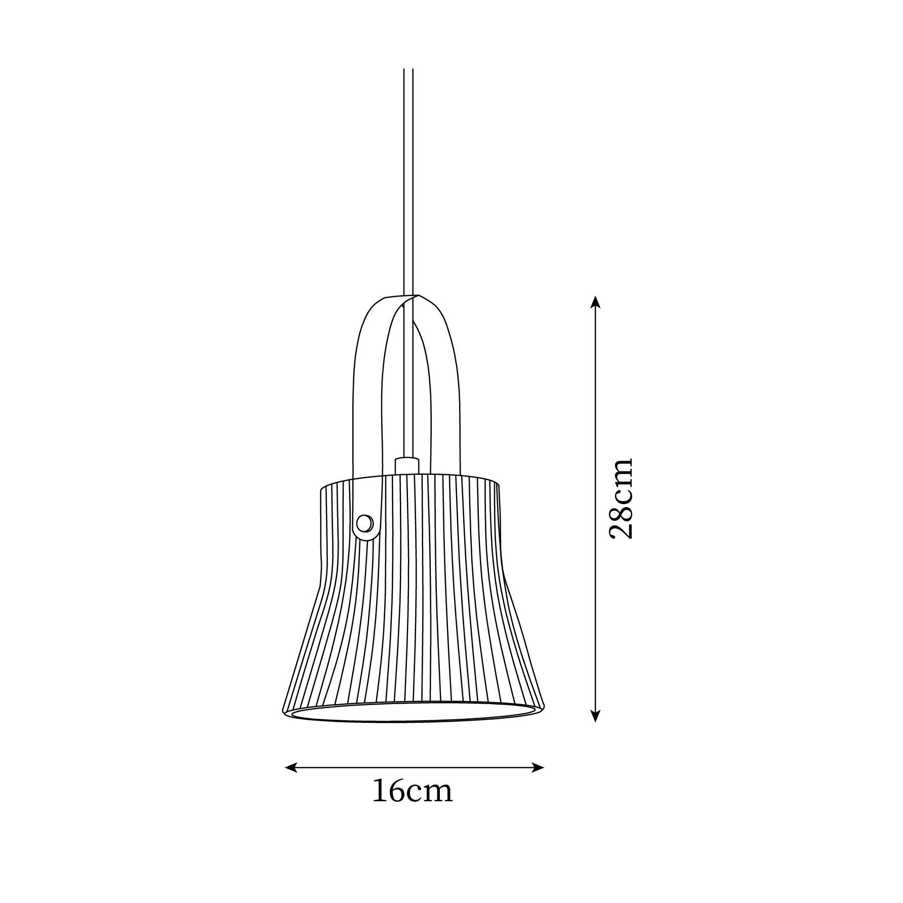 Keramische Ribvorm Hanglamp