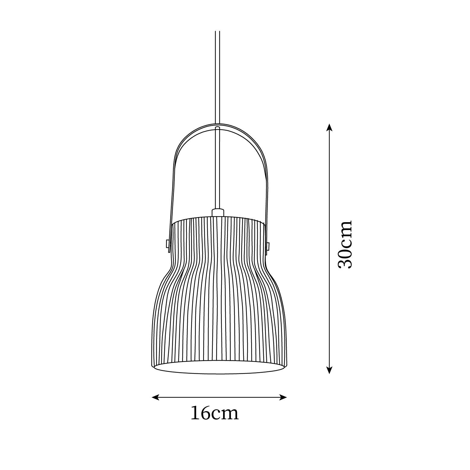 Keramische Ribvorm Hanglamp