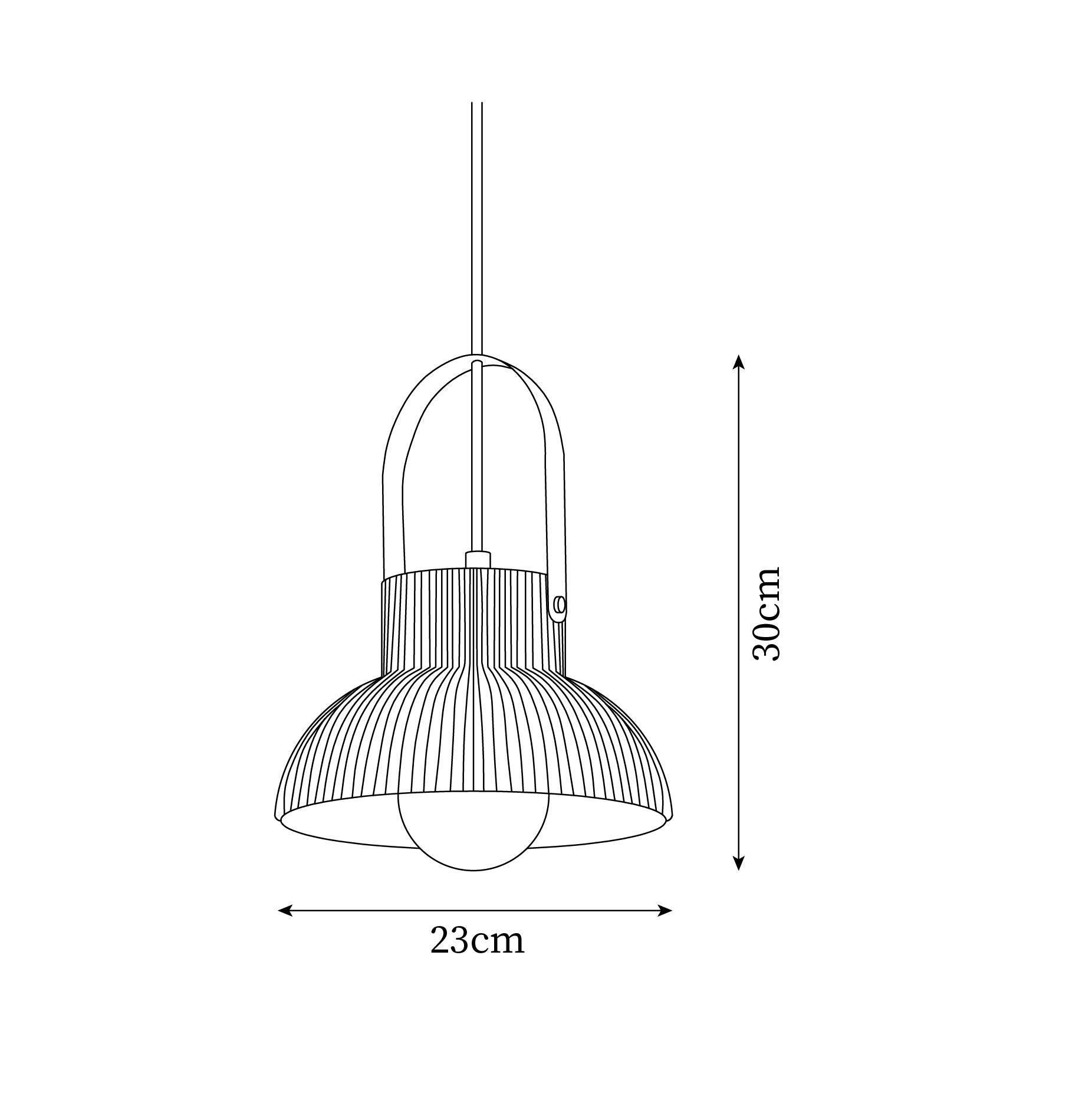 Keramische Ribvorm Hanglamp