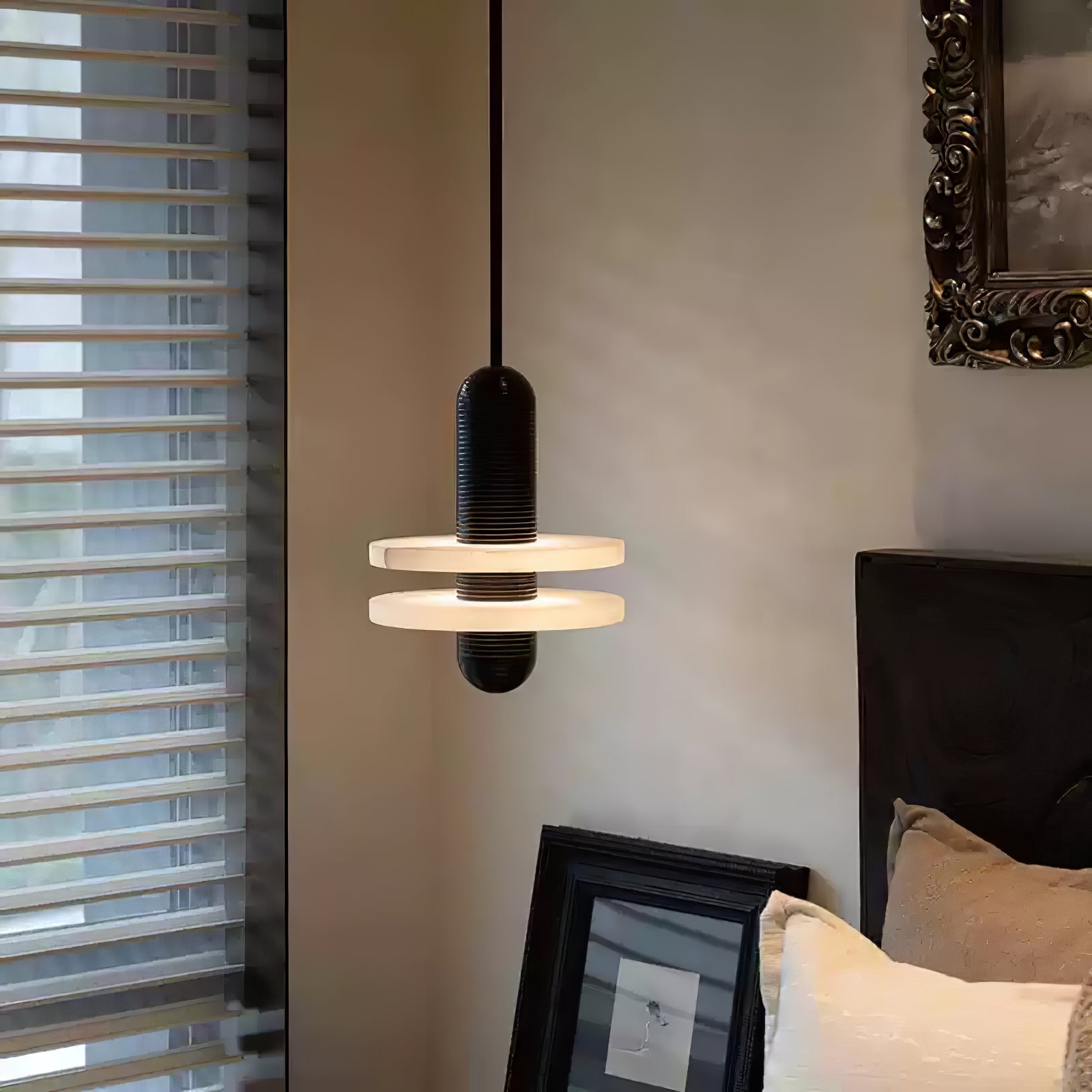 Lampada a sospensione ad anello Senmif Albast