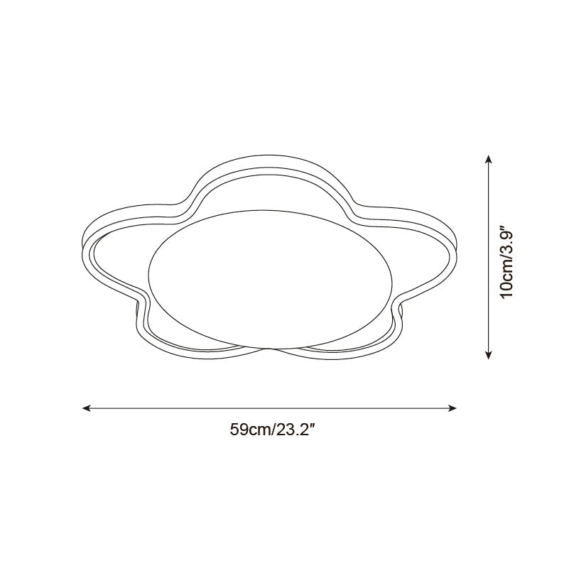 Stervorm Natuursteen Plafondlamp