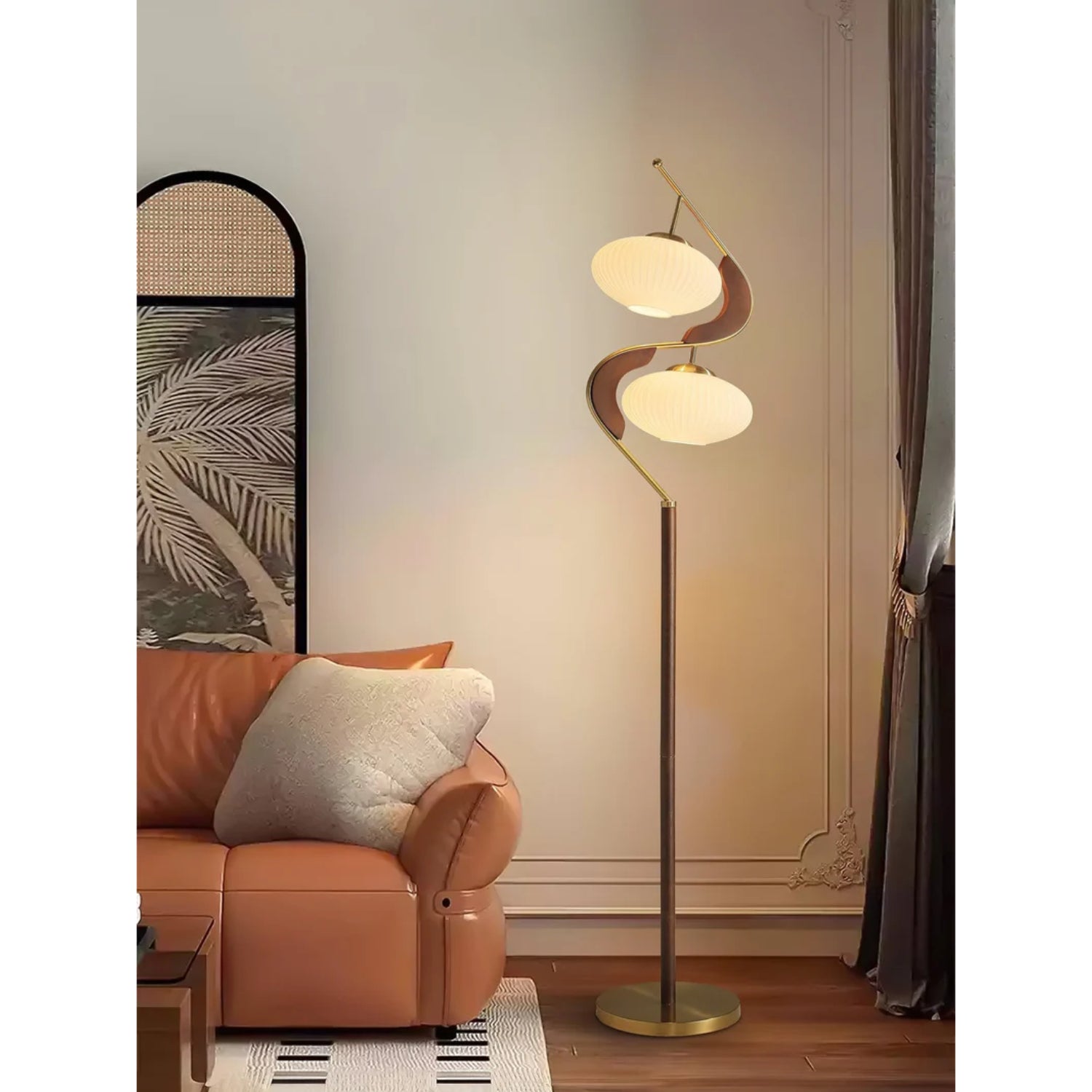 Lampada da pavimento doppia Seneva