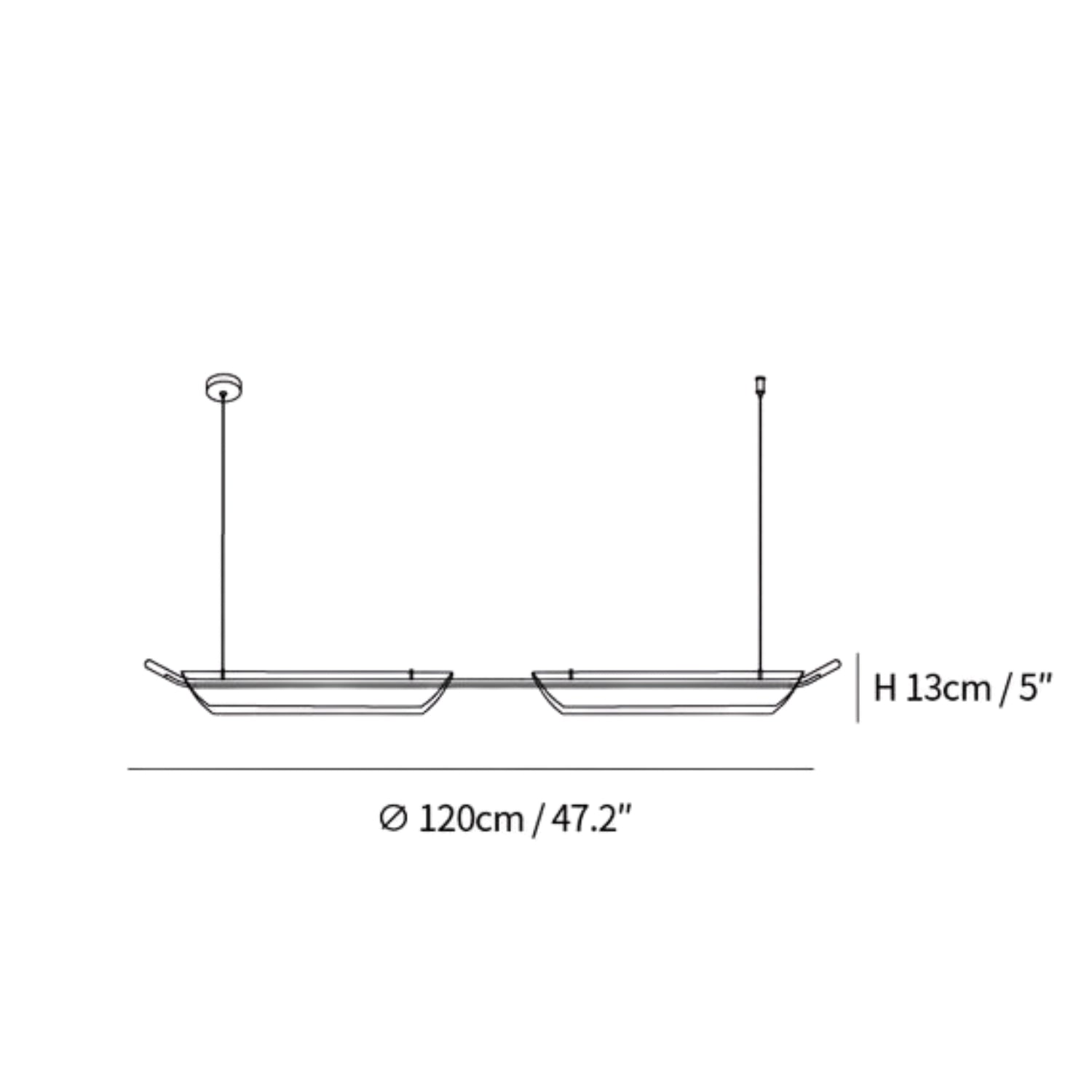 Lampada a sospensione Becloza dal doppio design