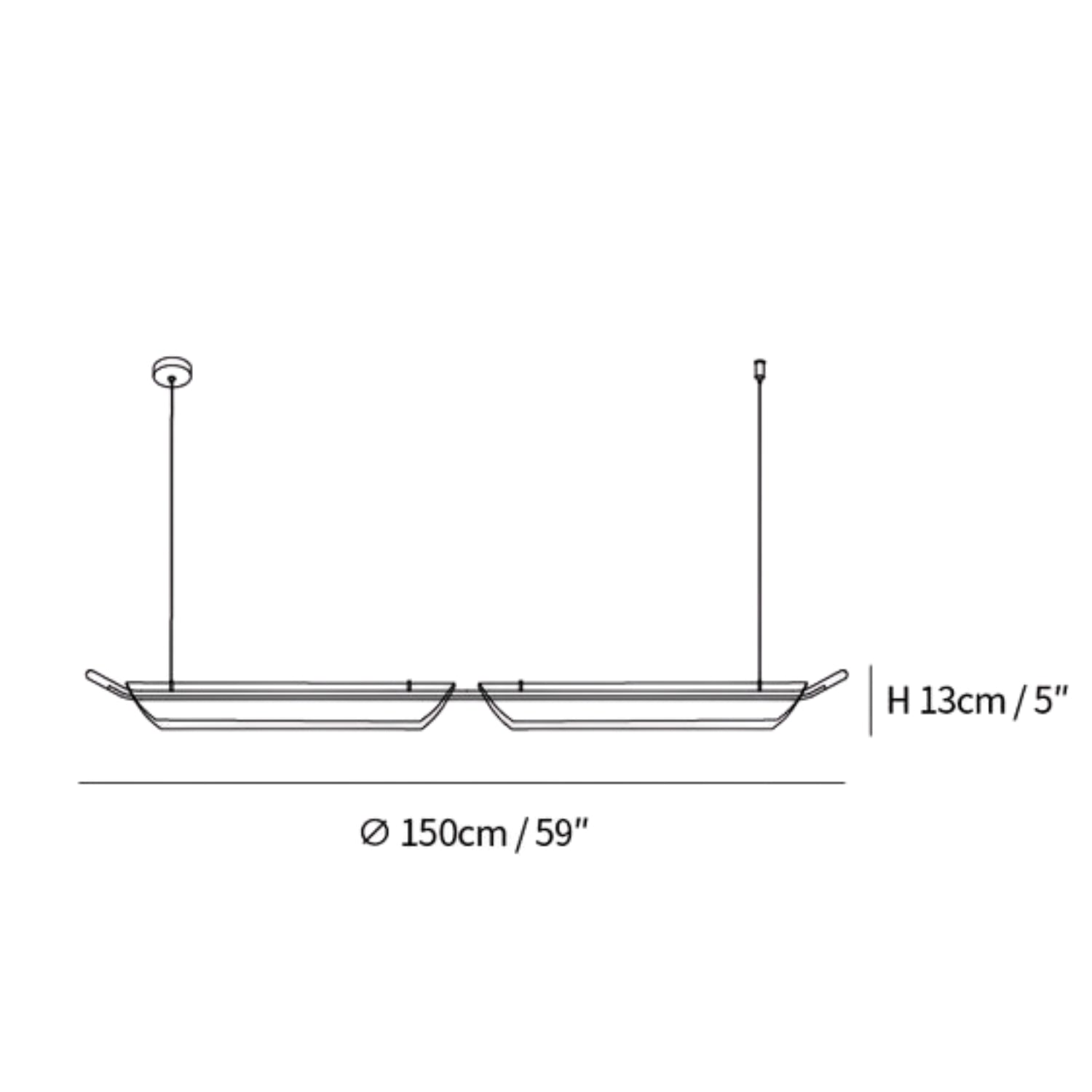 Lampada a sospensione Becloza dal doppio design