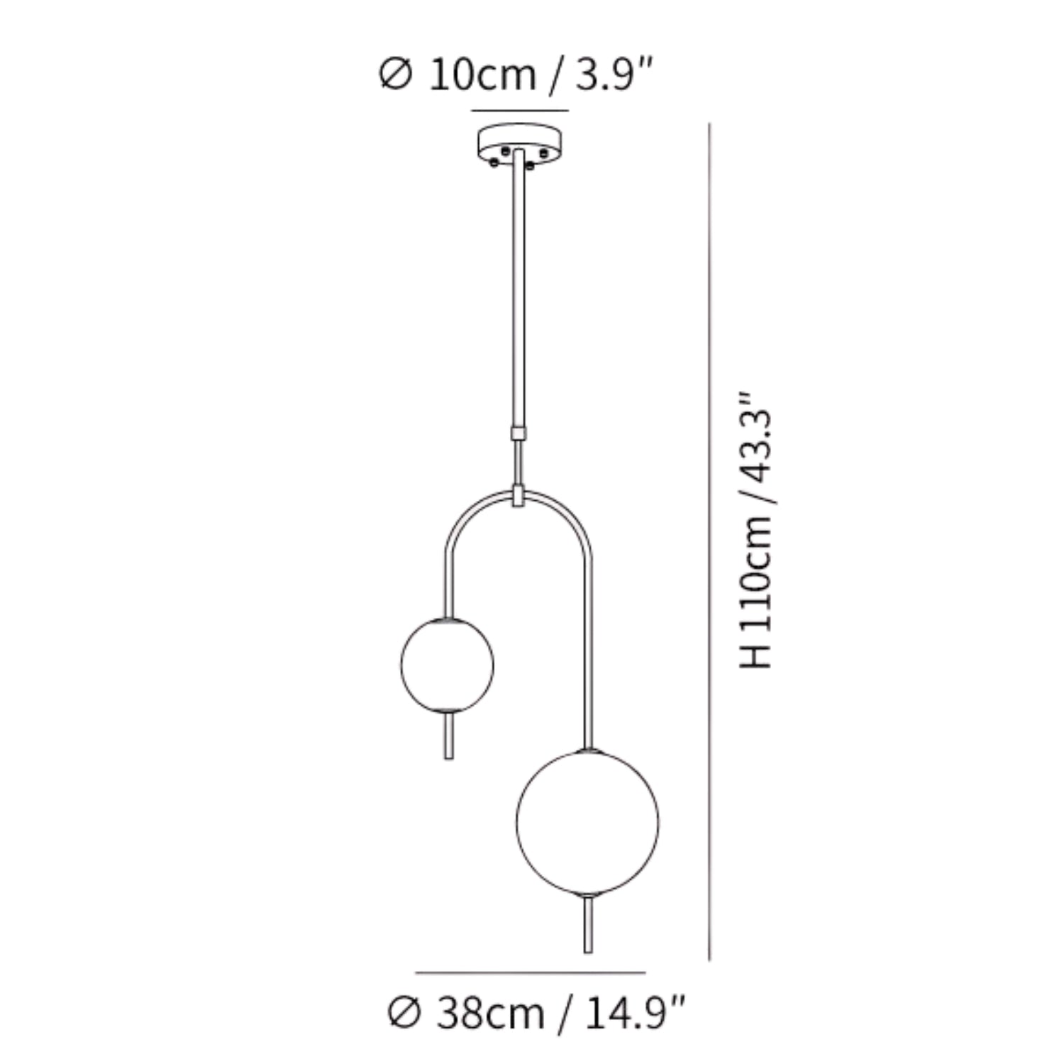 Lampada a sospensione Jofezza