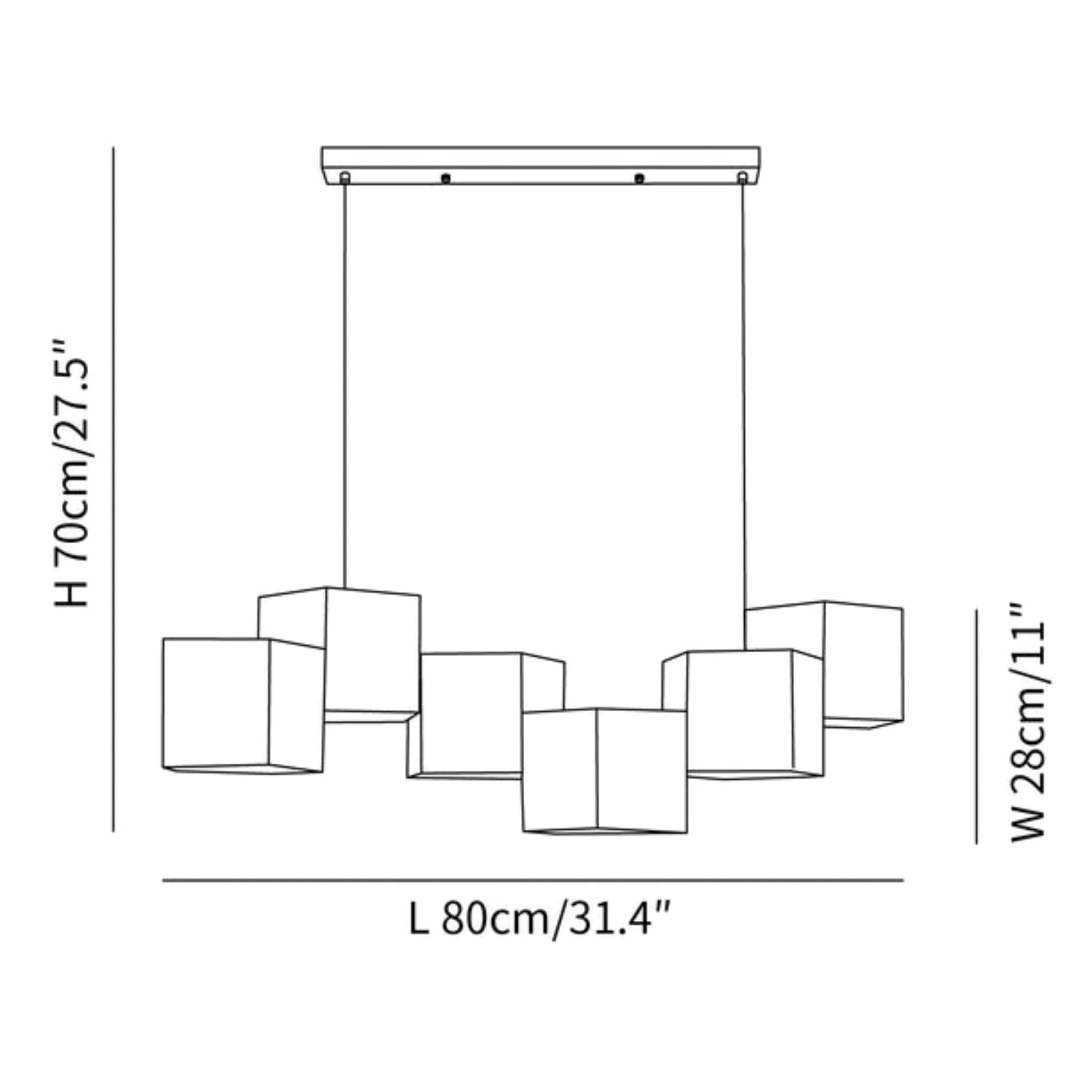 Lampada a sospensione Meg Kubus