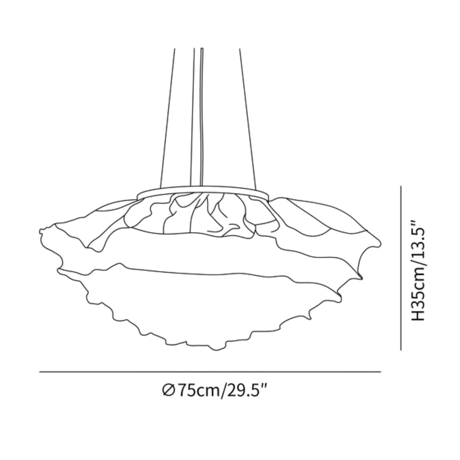 Lampada a sospensione Lunoment