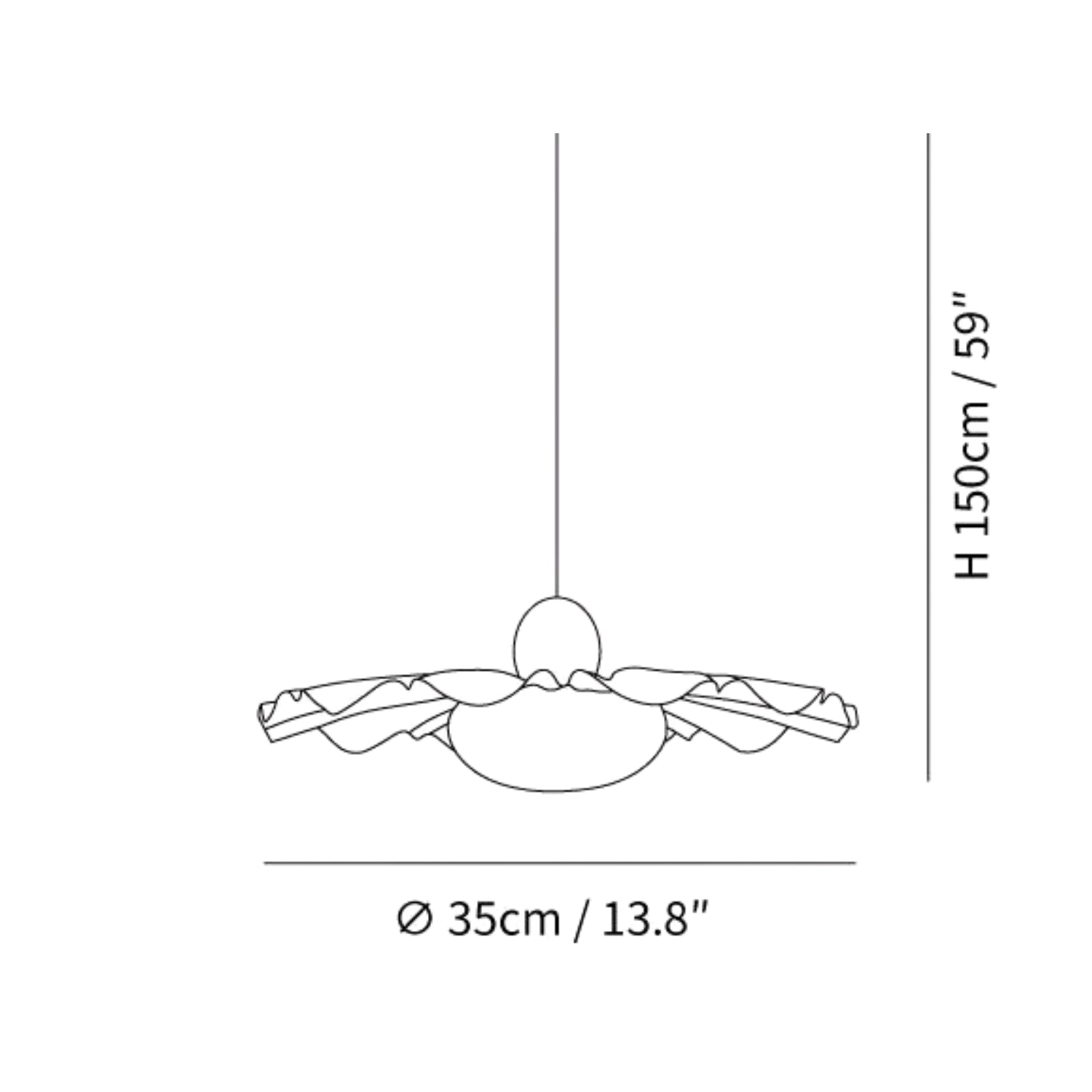 Lampada a sospensione con braccio oscillante Bloze Flower