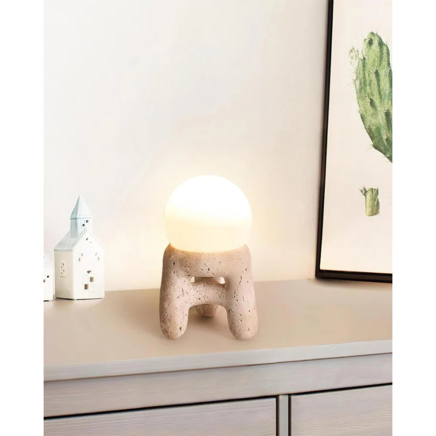 Krukvorm Natuursteen Tafellamp