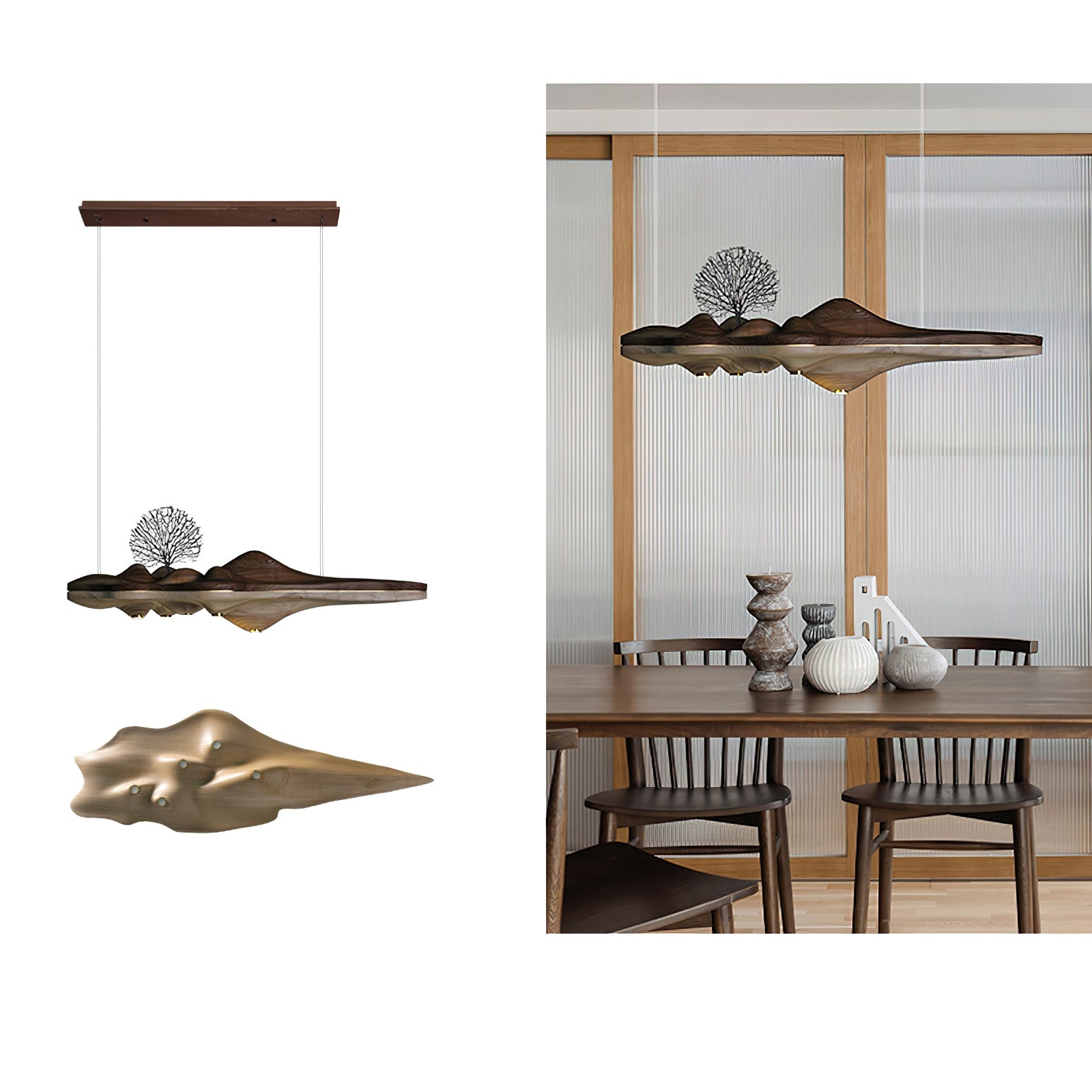 Merocone Houten Hanglamp