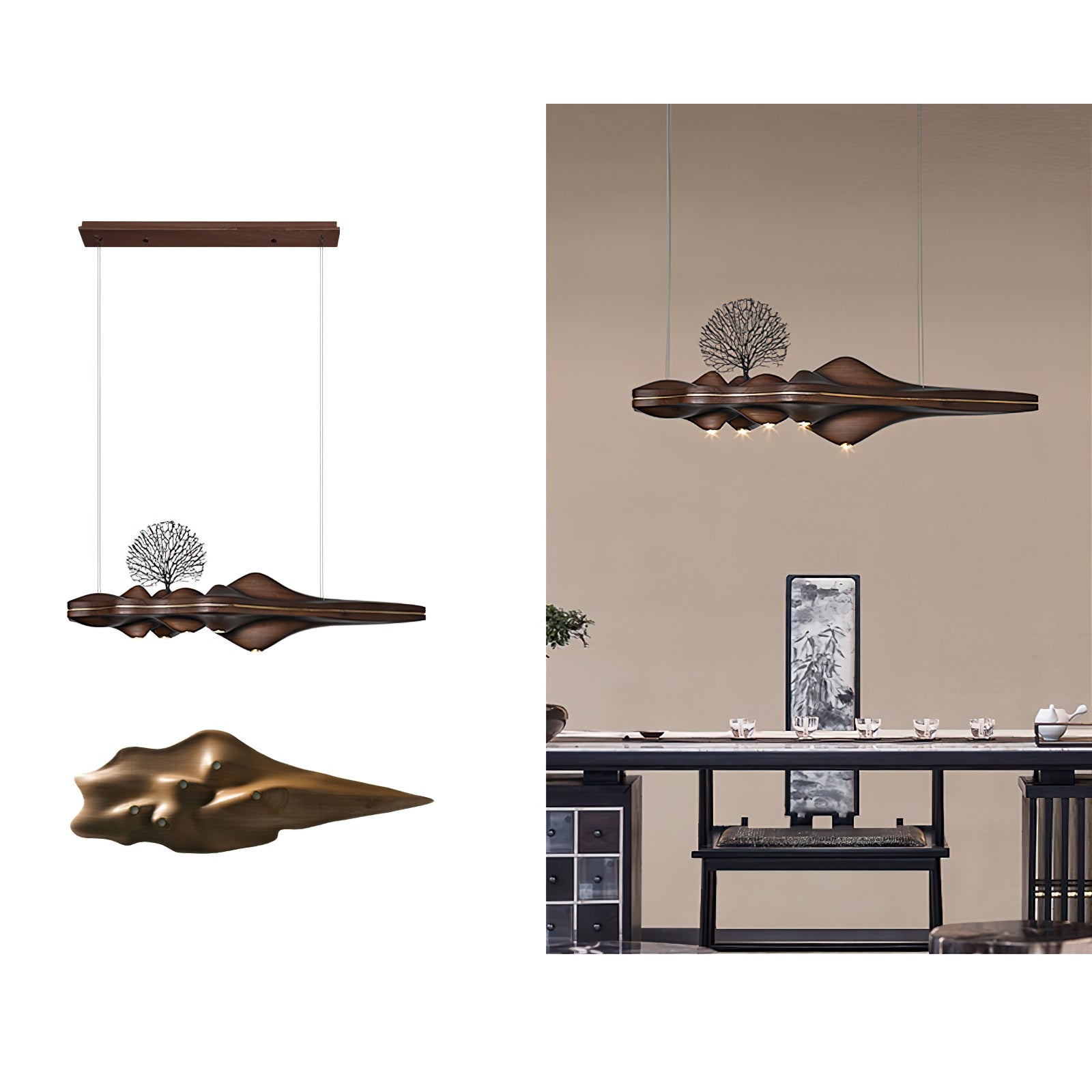 Merocone Houten Hanglamp