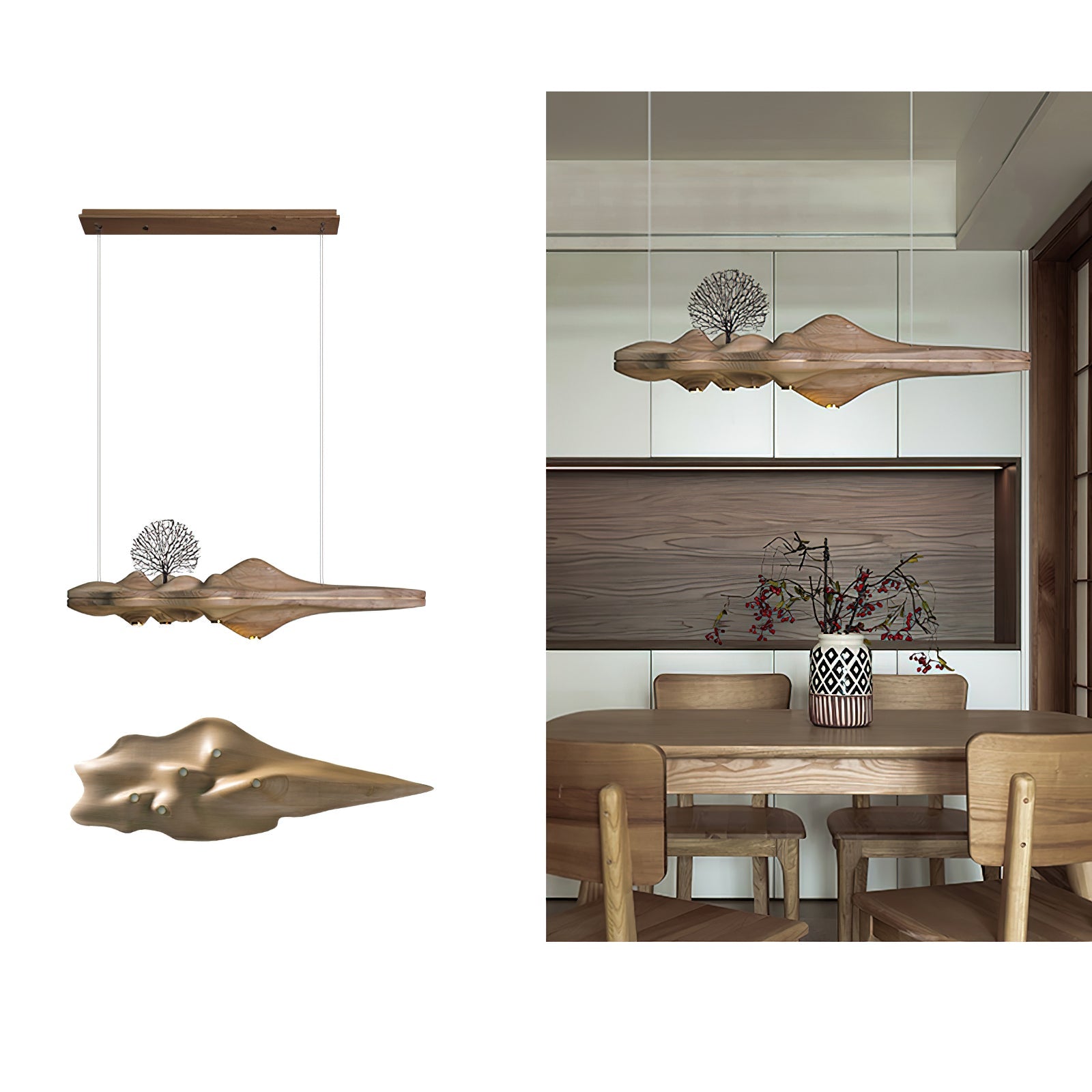 Merocone Houten Hanglamp