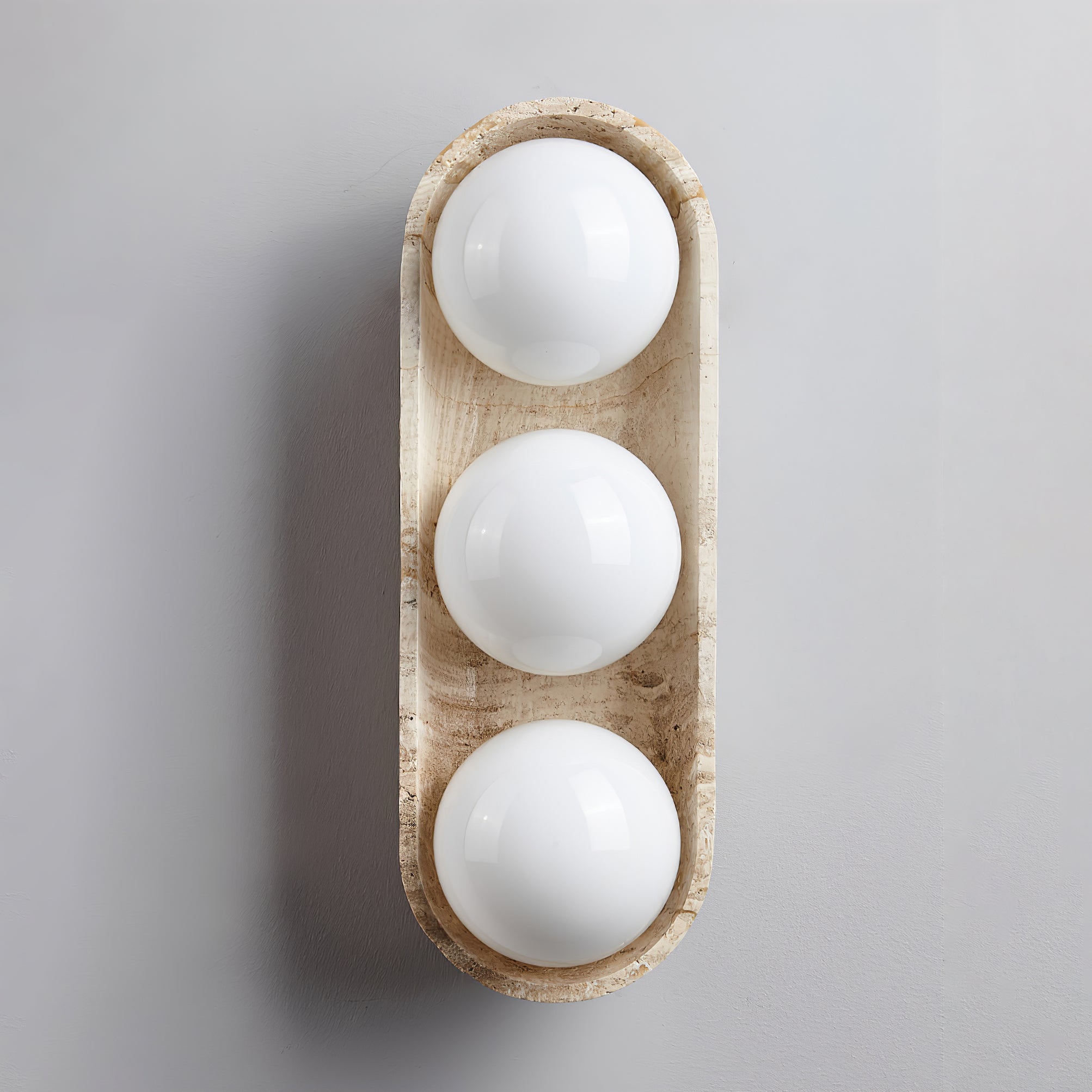 Boscon Triple Natuursteen Wandlamp