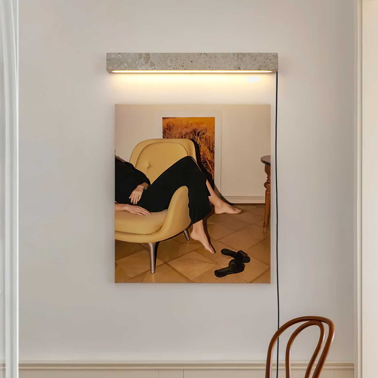 Satavik Travertijnen Wandlamp