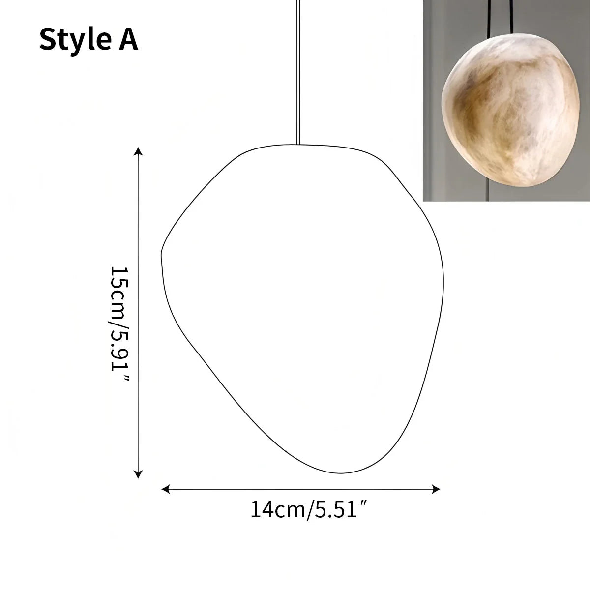 Vonaro Rivierkiezel Hanglamp
