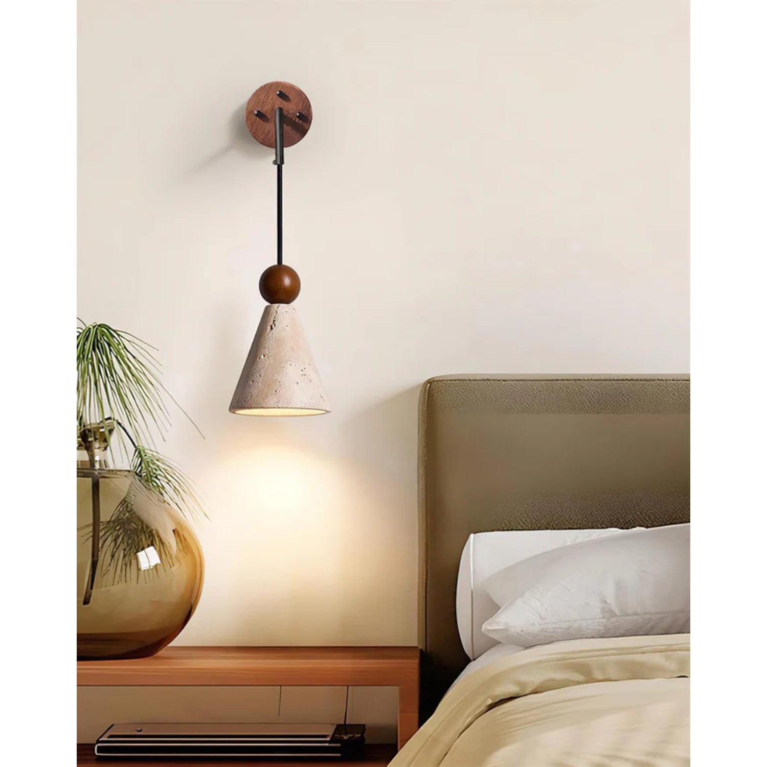 Tevvano Travertijn Wandlamp