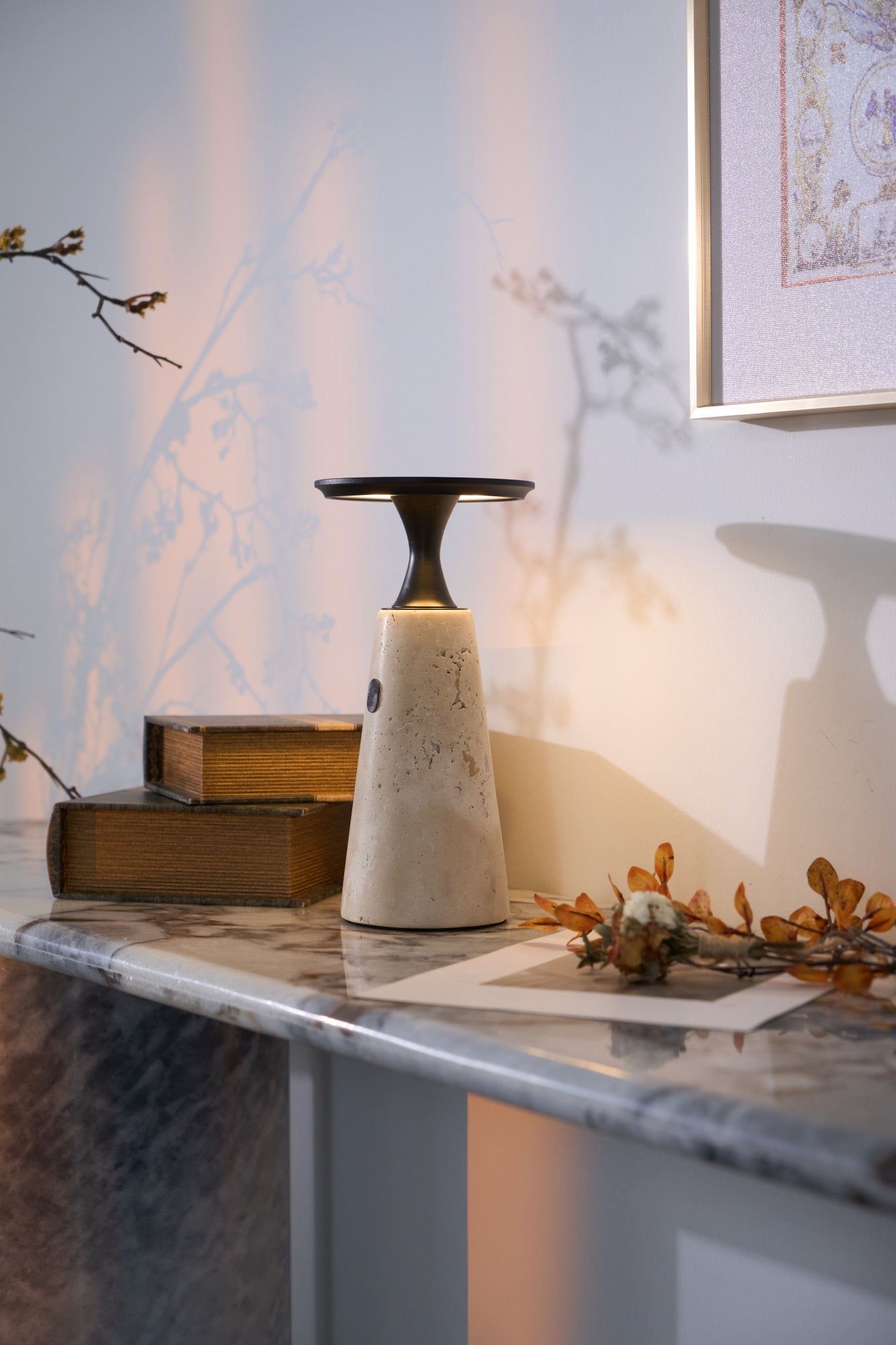 Terchas Oplaadbare Natuursteen Tafellamp