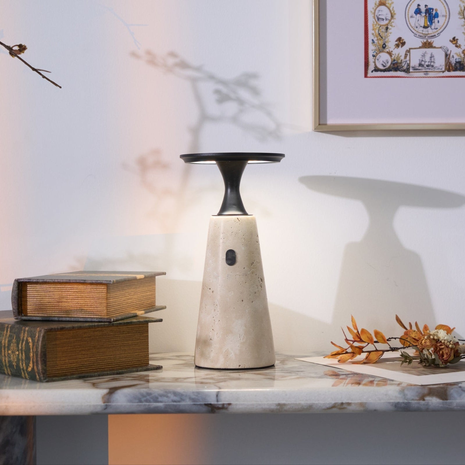 Terchas Oplaadbare Natuursteen Tafellamp