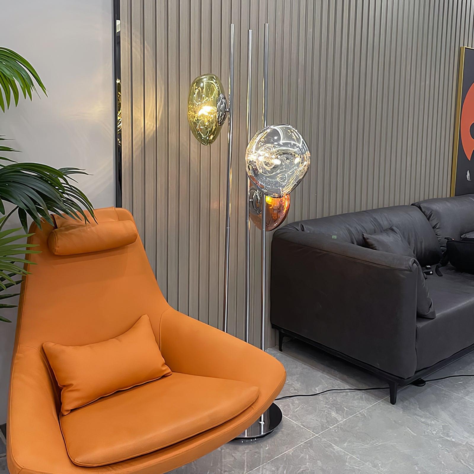 Lampada da pavimento Tripla Syrlion Orb