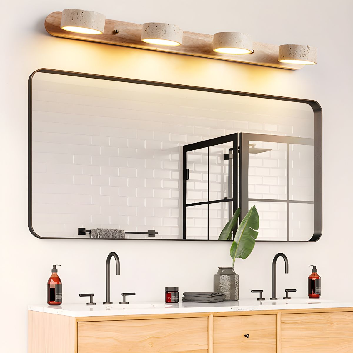 Zinzo Travertijn Wandlamp