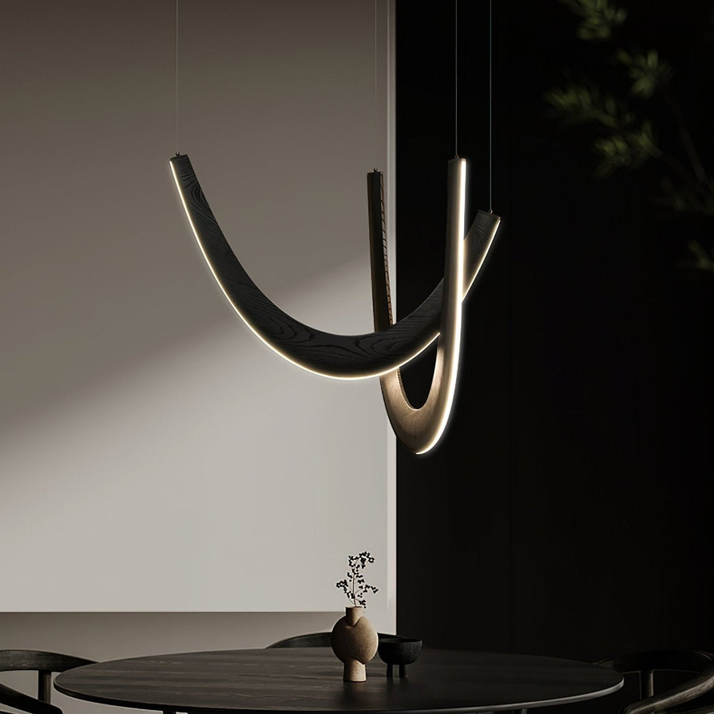 Layn U Vorm Lampada a Sospensione in Legno