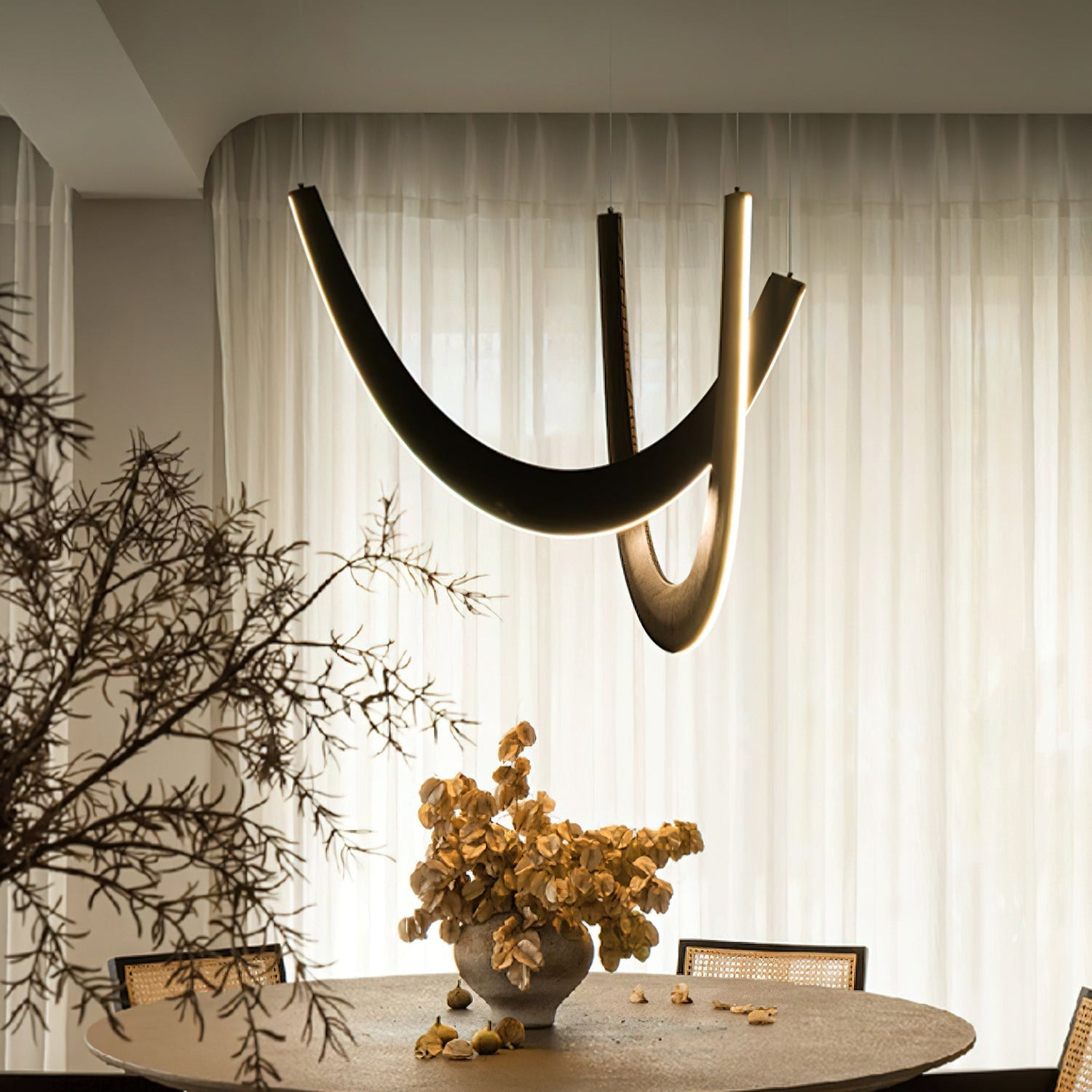 Layn U Vorm Lampada a Sospensione in Legno