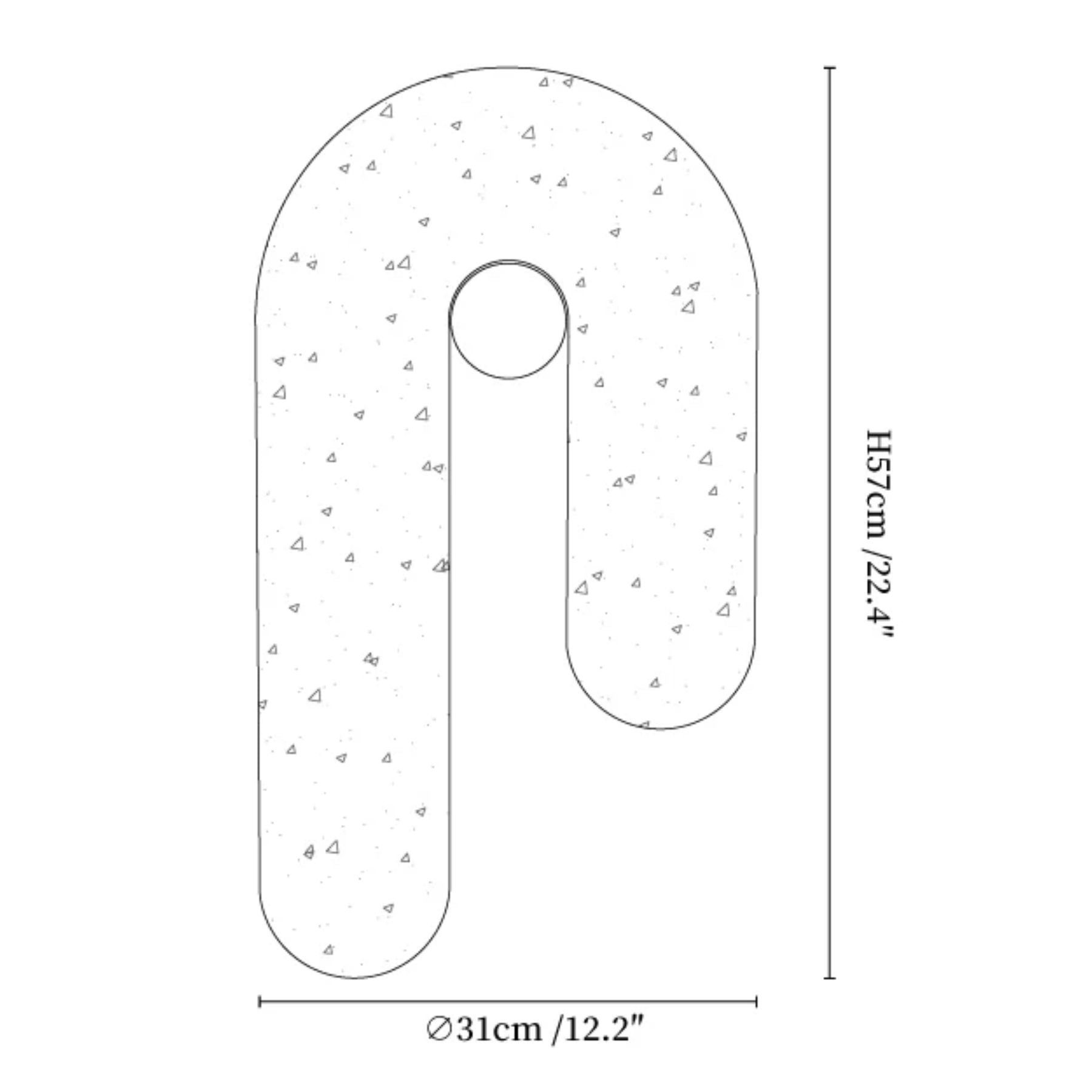 Voa U Vorm Natuursteen Wandlamp