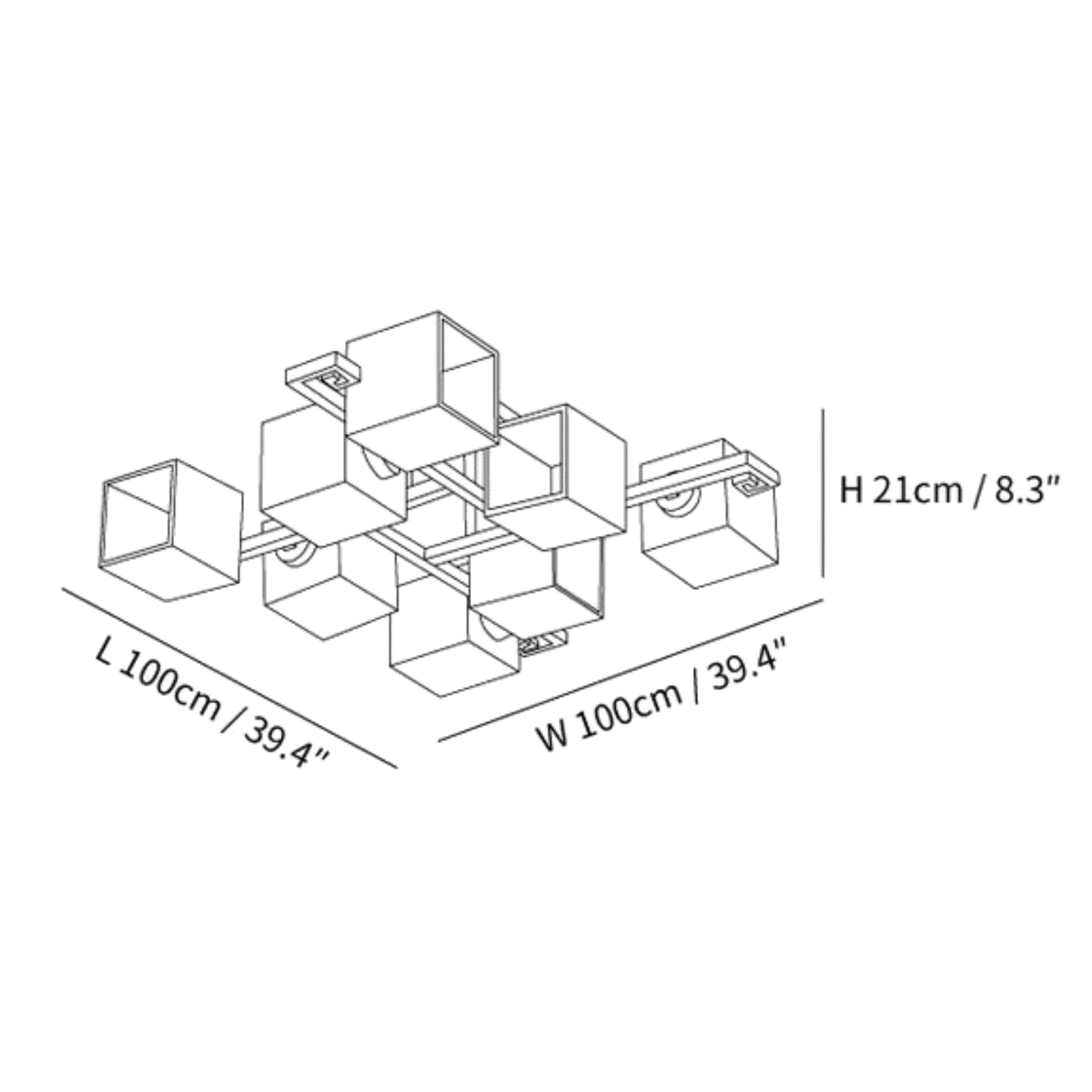 Cubilis Albasten Plafondlamp