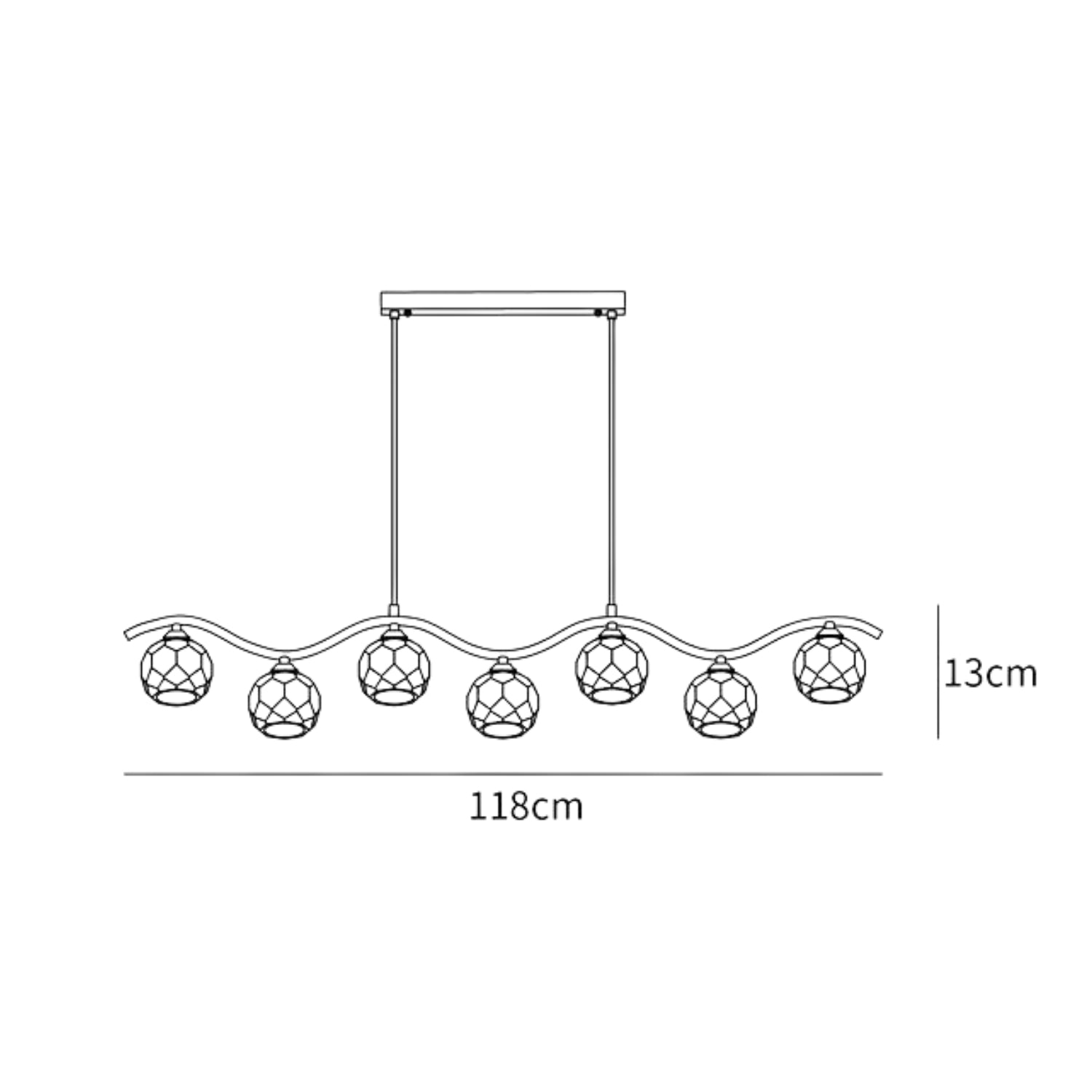 Lampada a sospensione tripla Aueres