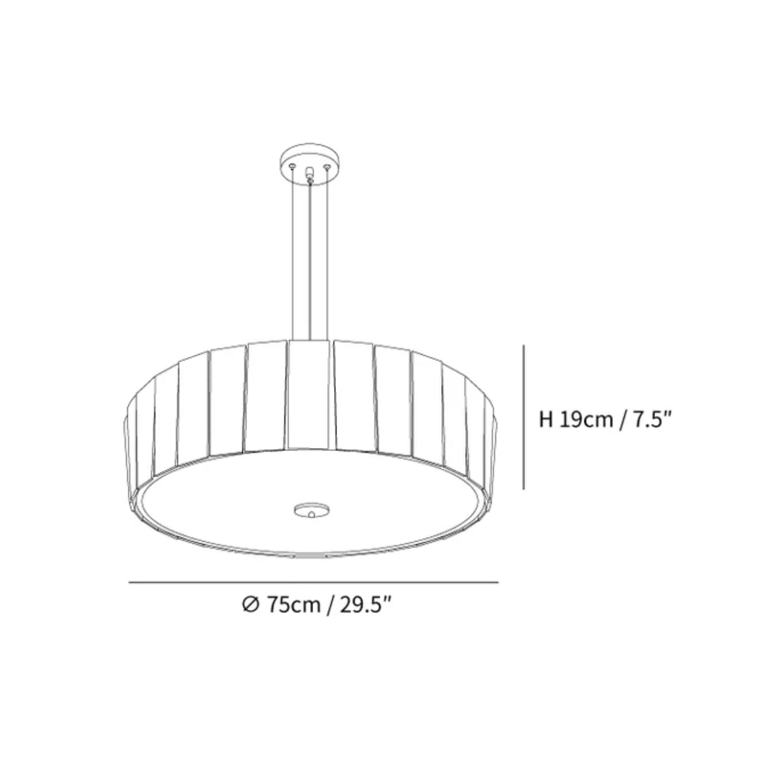 Lampada a sospensione senza stelo
