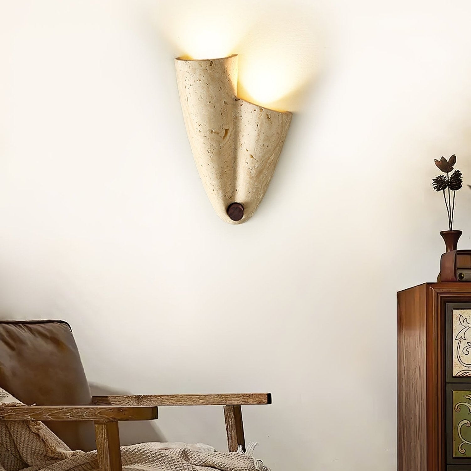 Doperez Natuursteen Wandlamp