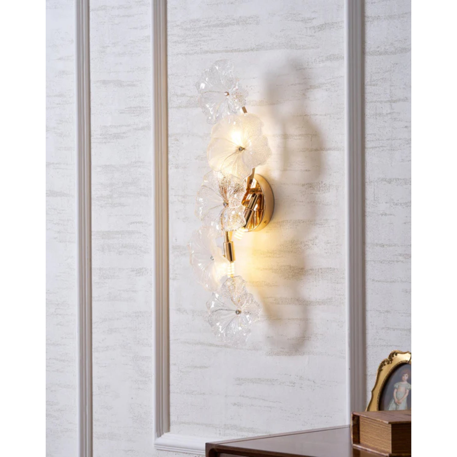 Lampada a stelo floreale Virelza