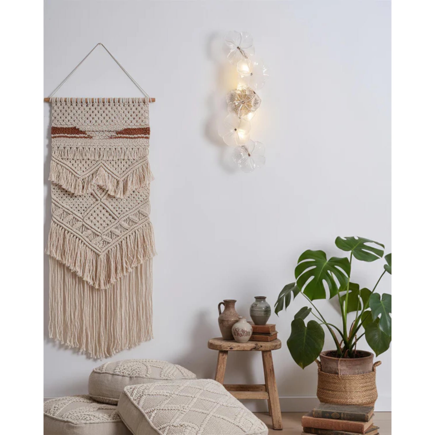 Lampada a stelo floreale Virelza