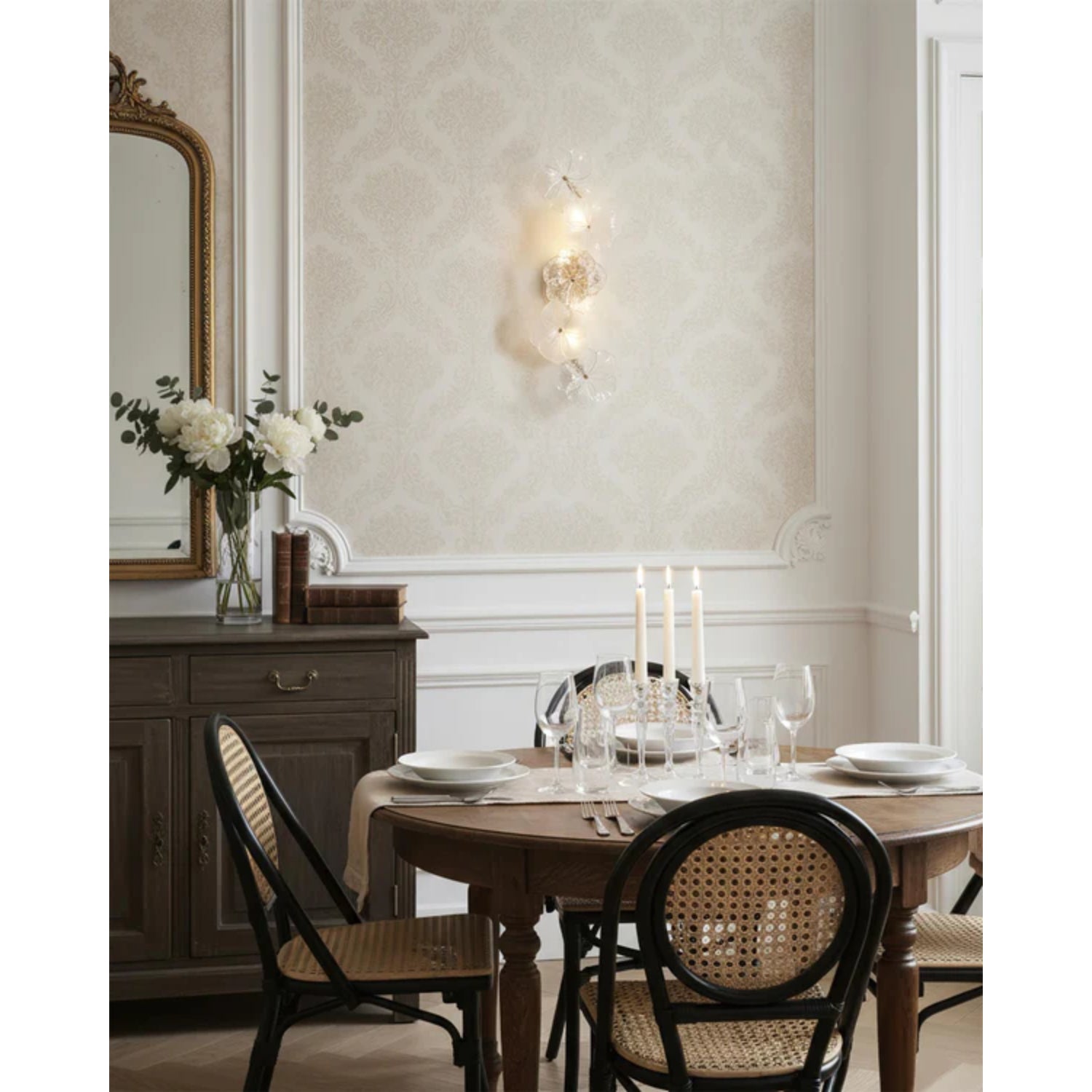 Lampada a stelo floreale Virelza