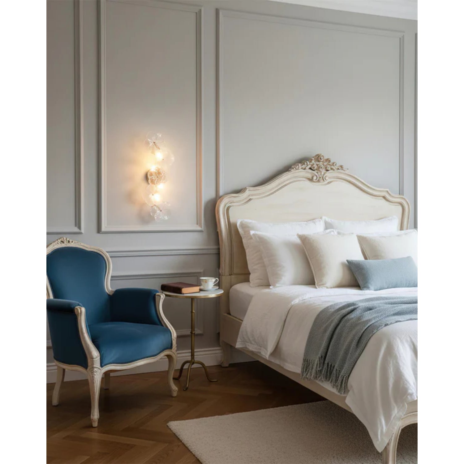 Lampada a stelo floreale Virelza