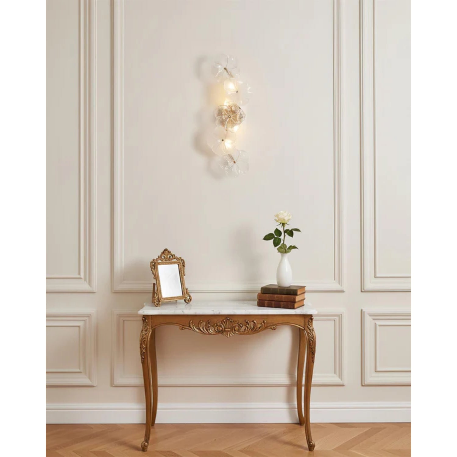 Lampada a stelo floreale Virelza