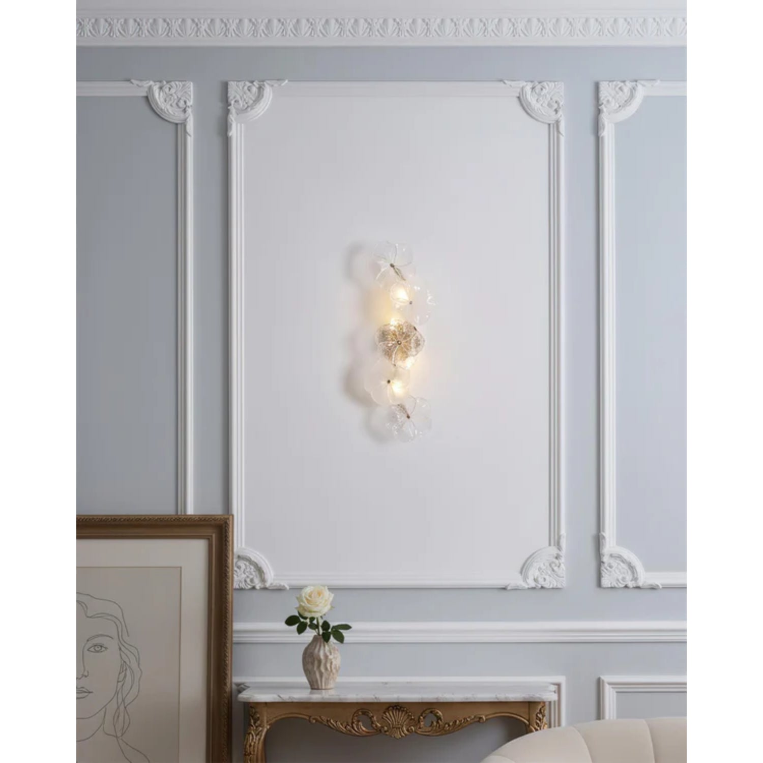 Lampada a stelo floreale Virelza