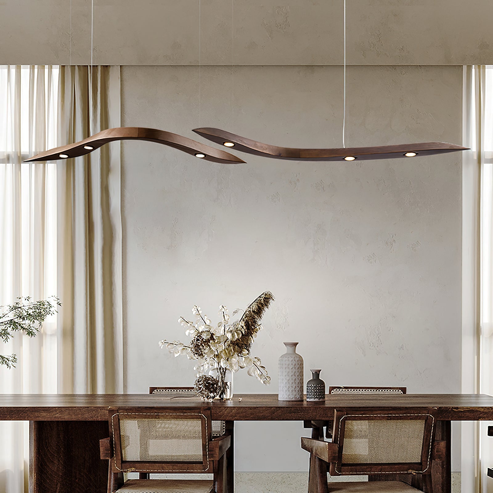 Weloma Wave Houten Hanglamp