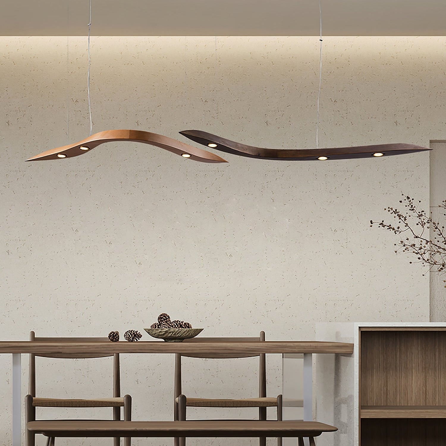 Weloma Wave Houten Hanglamp