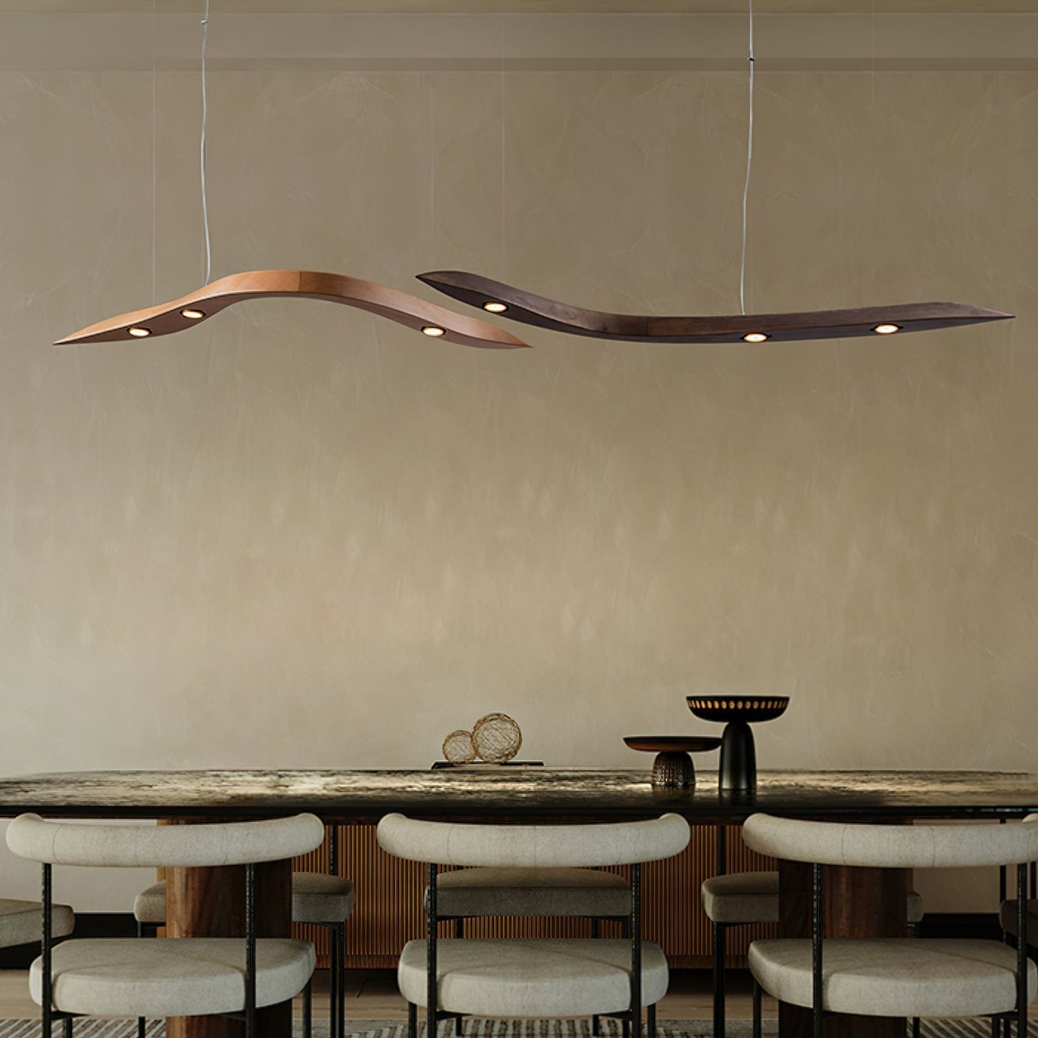 Weloma Wave Houten Hanglamp