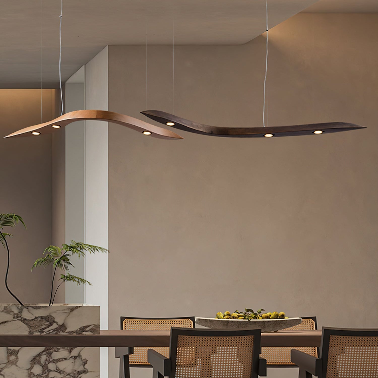 Weloma Wave Houten Hanglamp