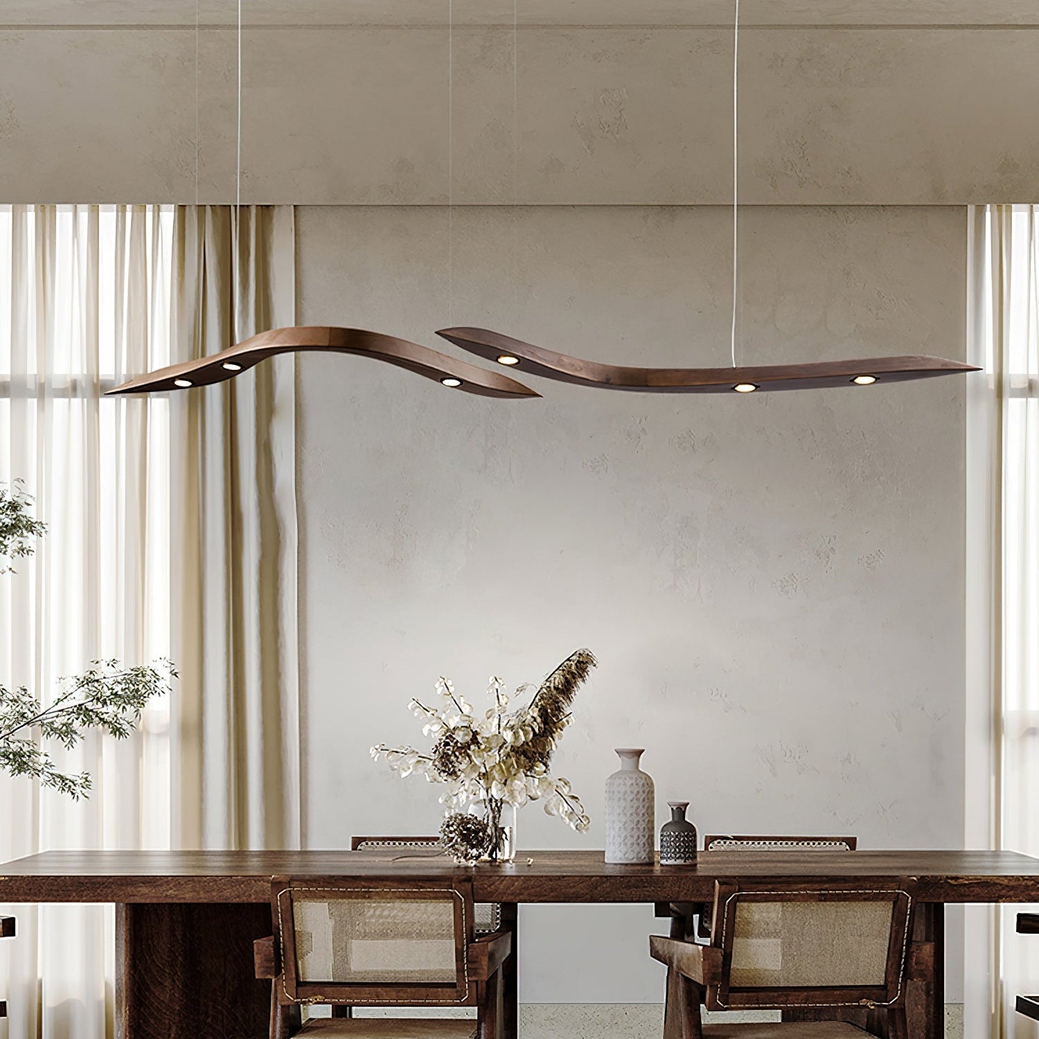 Weloma Wave Houten Hanglamp