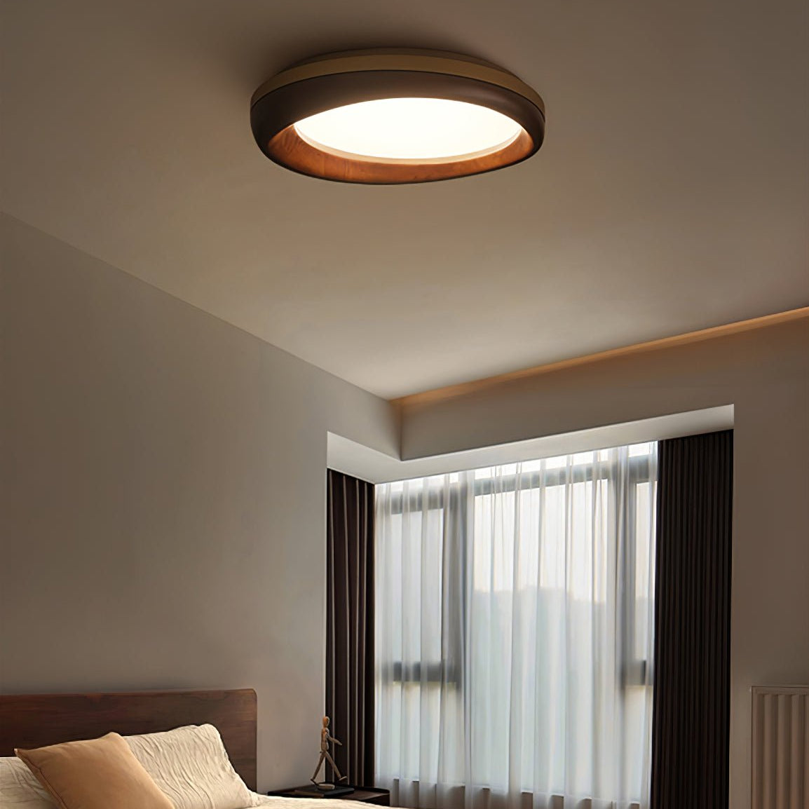 Lampada da soffitto in legno Besca