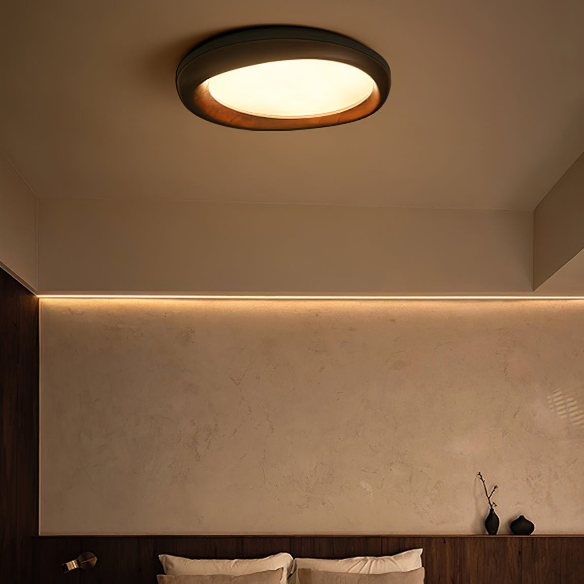 Lampada da soffitto in legno Besca